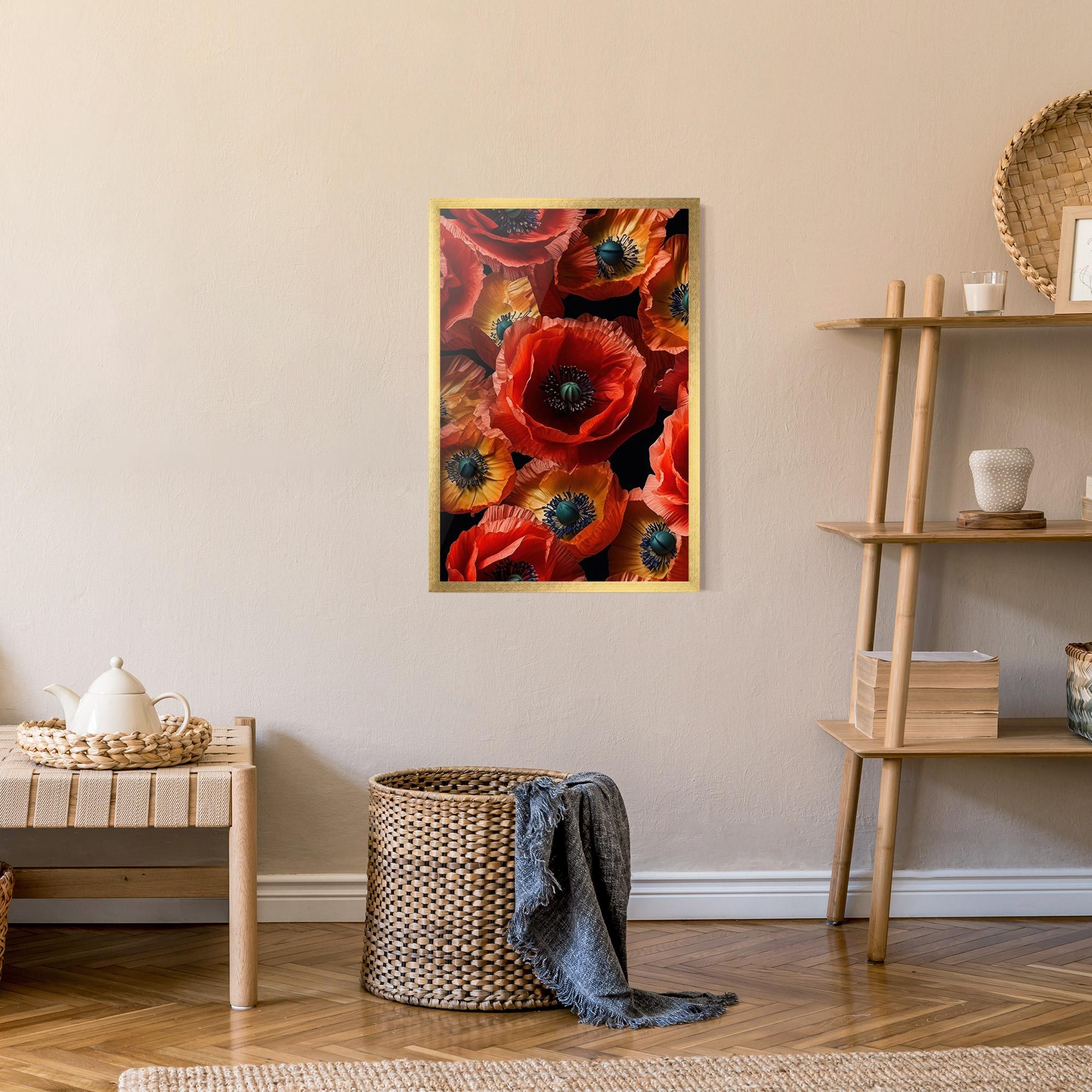 Gerahmte Poster Red Orange Poppy mockup 9