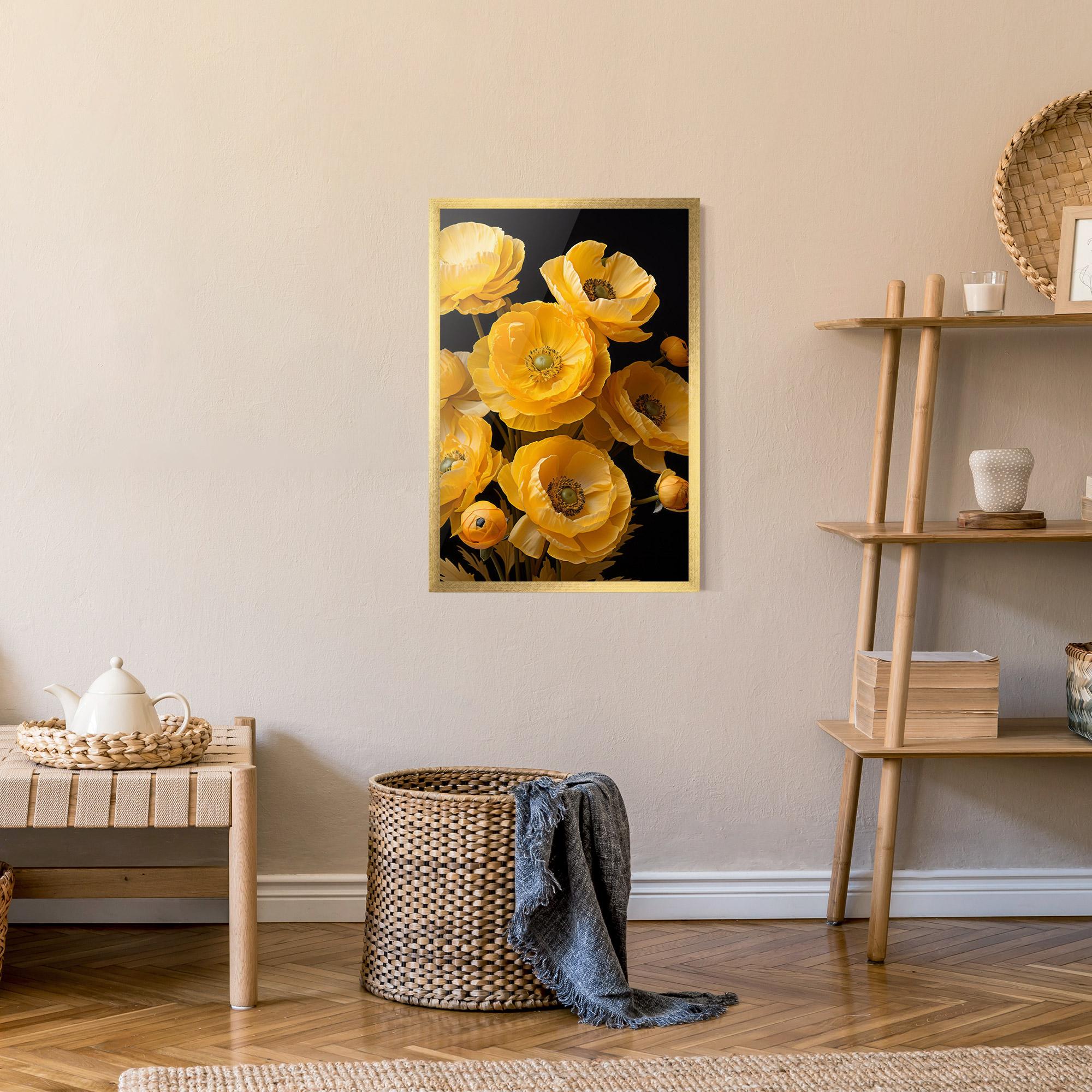 Gerahmte Poster Yellow Poppy mockup 9