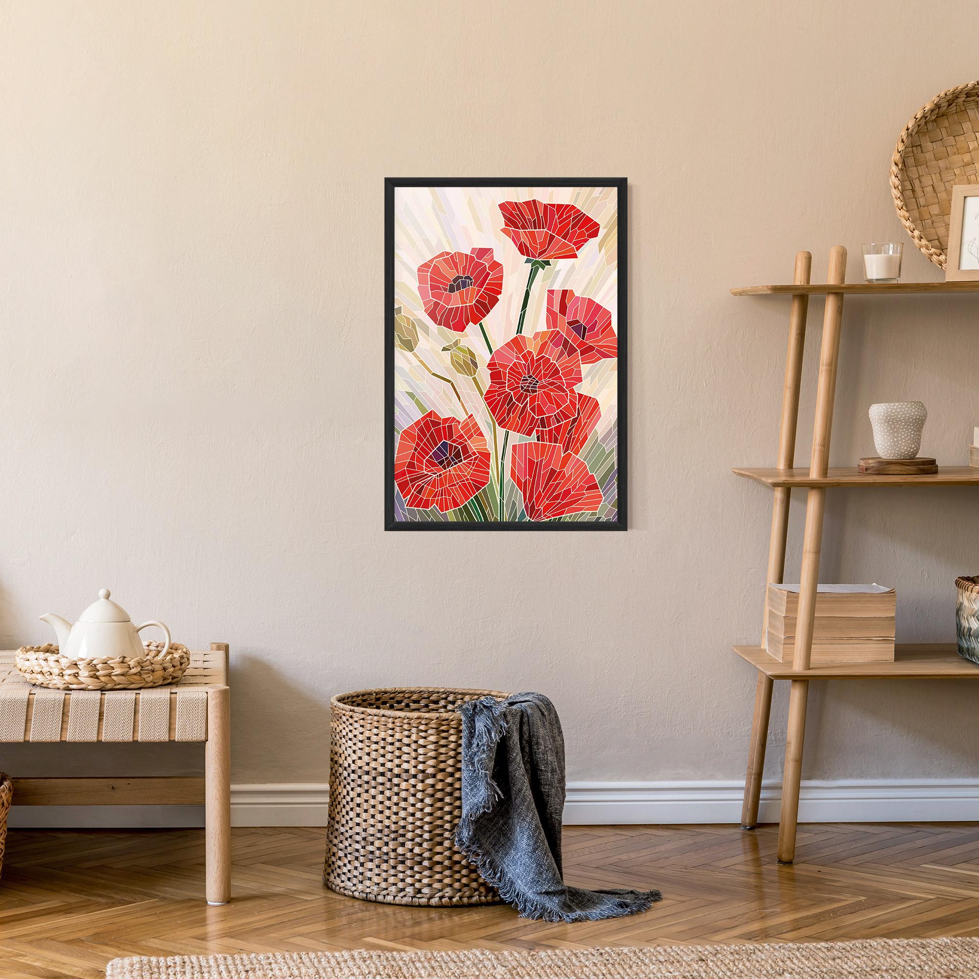 Gerahmte Poster Poppy Glass mockup 9