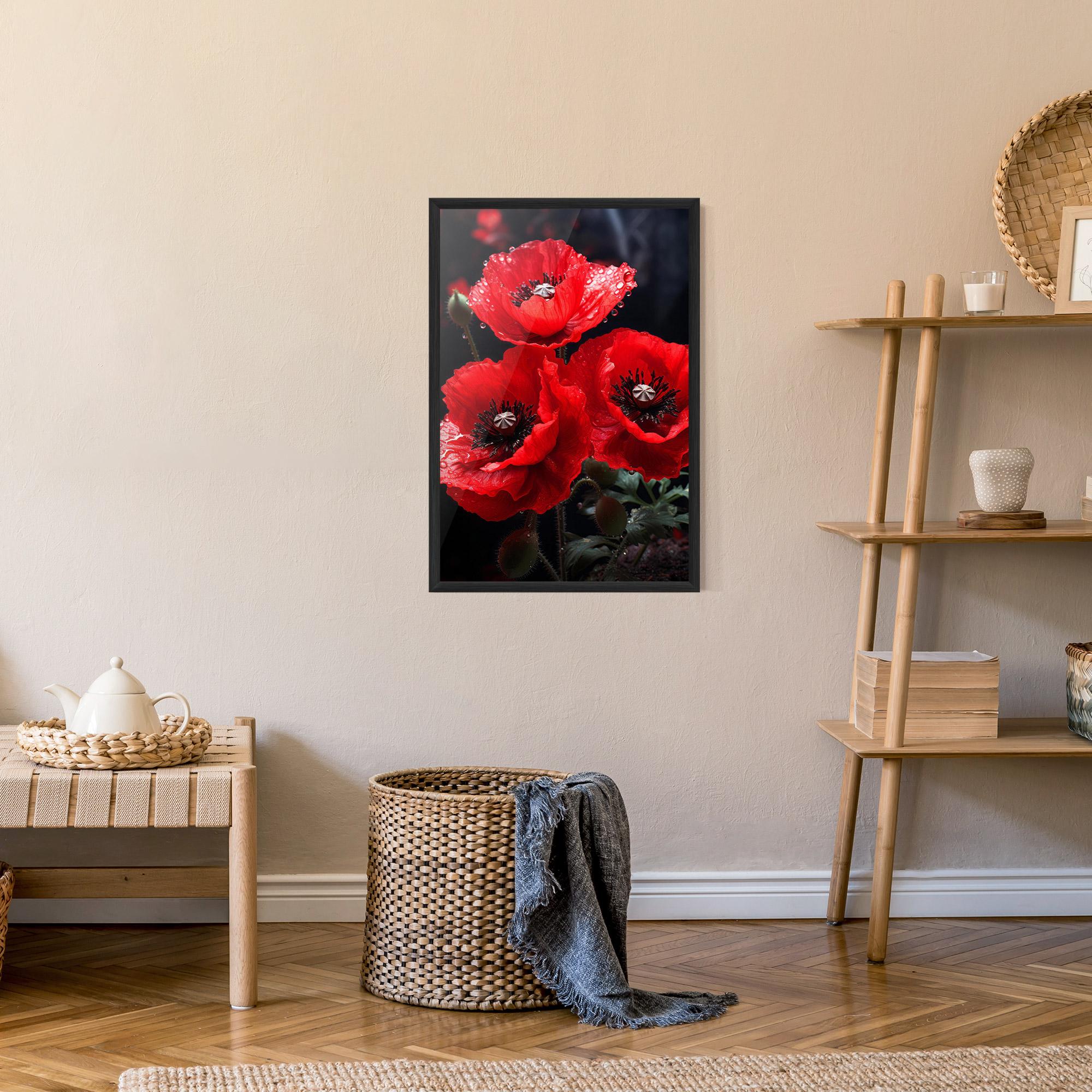 Gerahmte Poster Red Poppy mockup 9