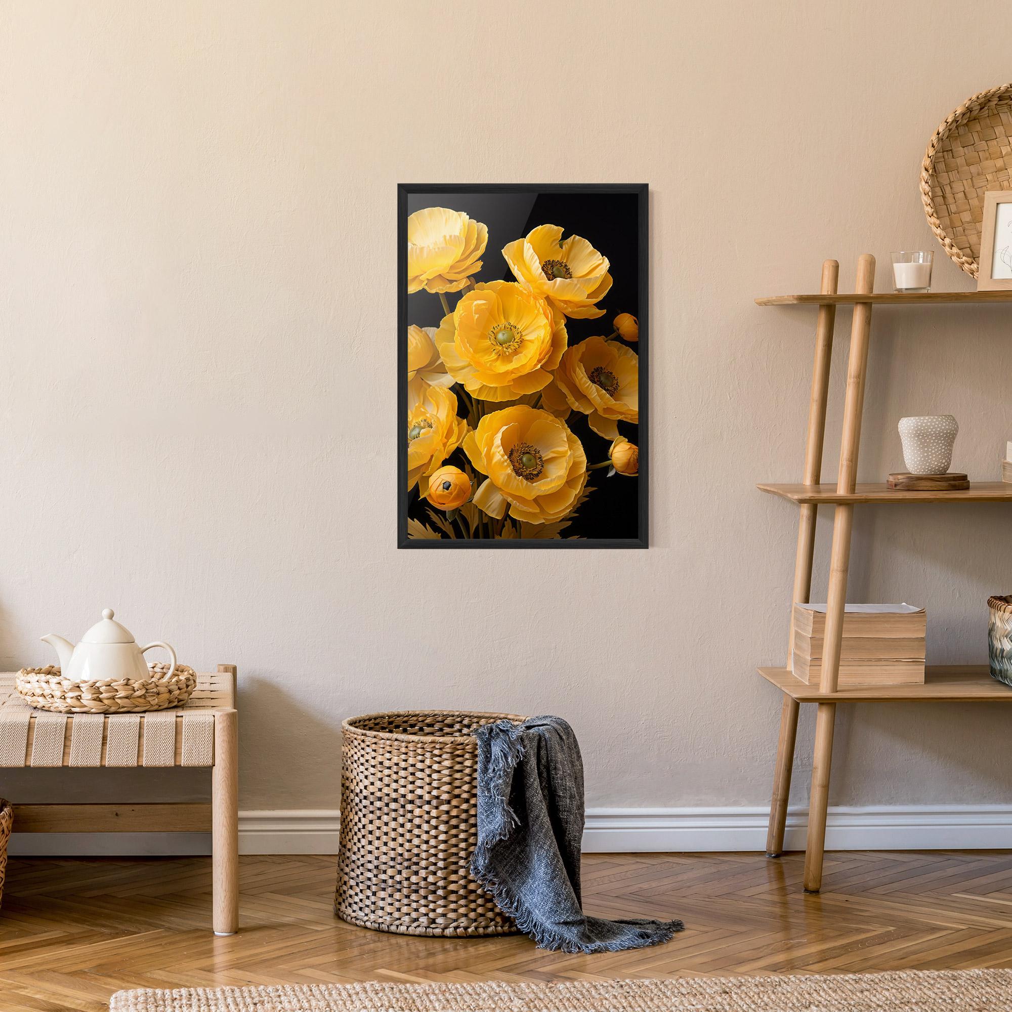 Gerahmte Poster Yellow Poppy mockup 9