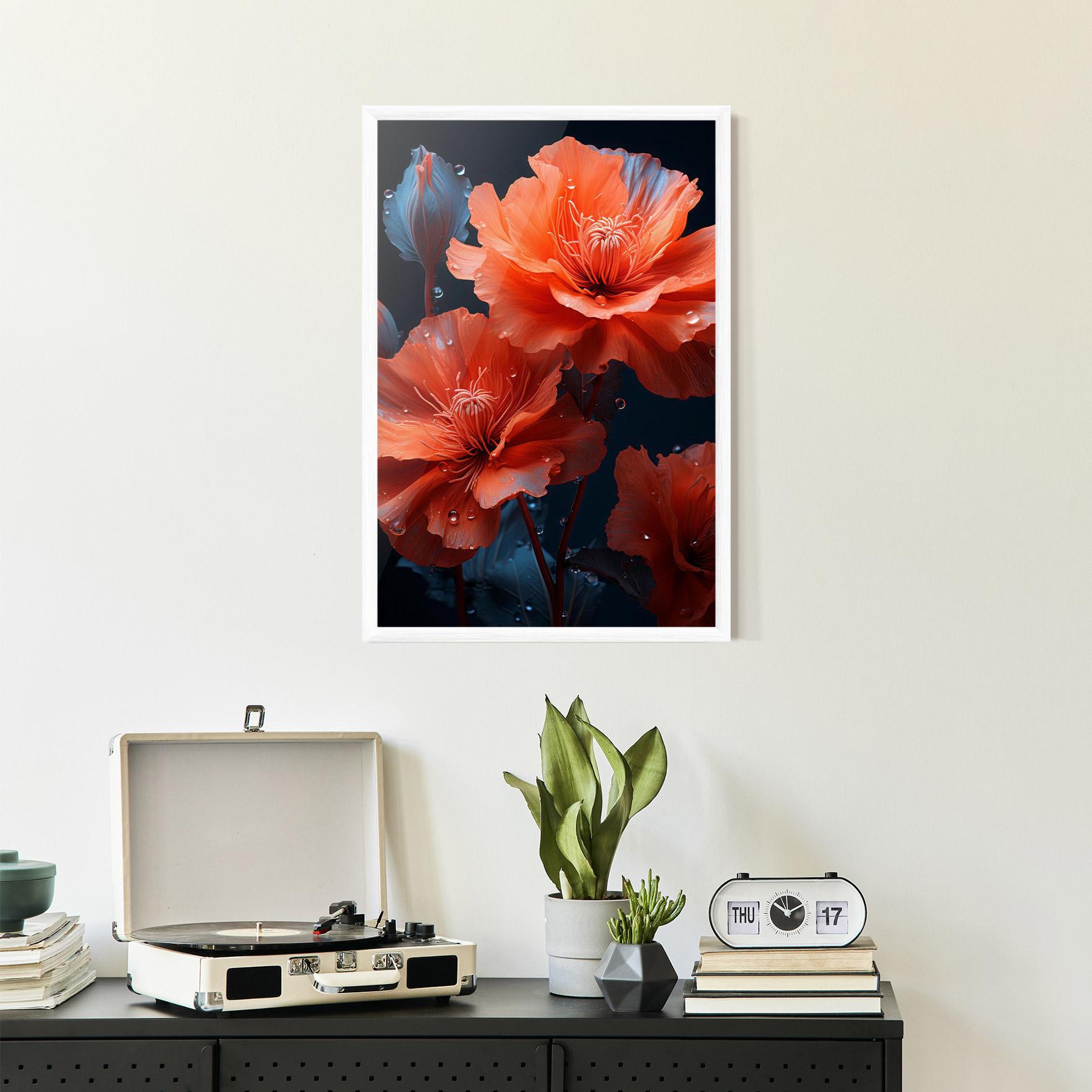 Gerahmte Poster Orange Poppy mockup 2