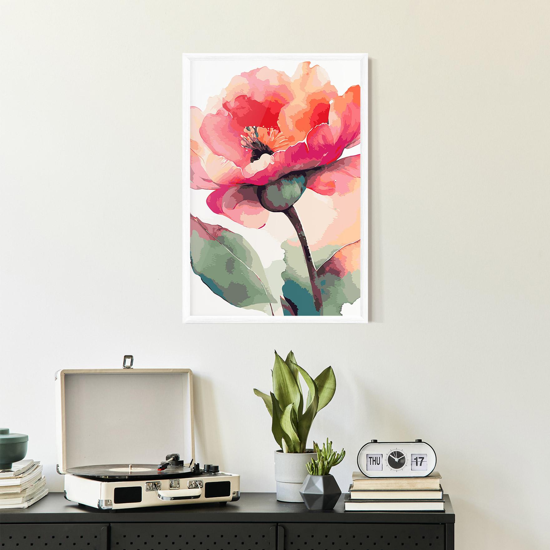 Gerahmte Poster Pastel Poppy mockup 2