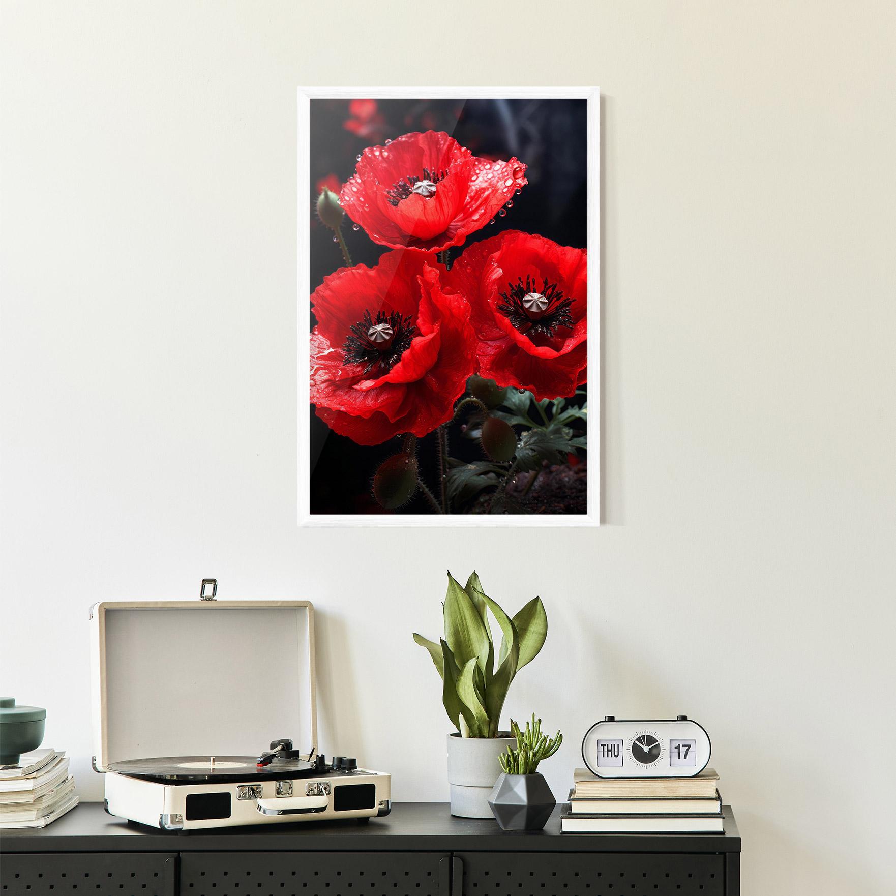 Gerahmte Poster Red Poppy mockup 2