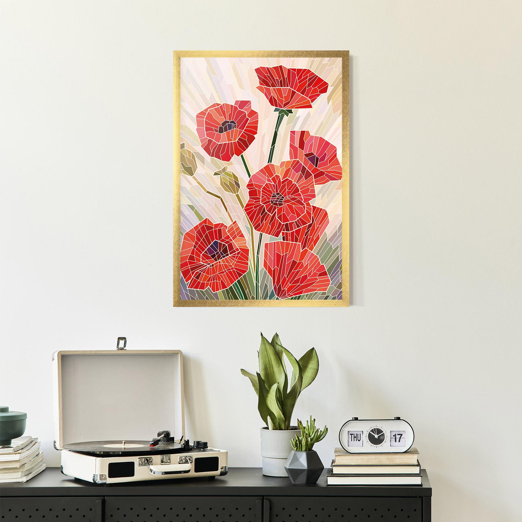 Gerahmte Poster Poppy Glass mockup 2