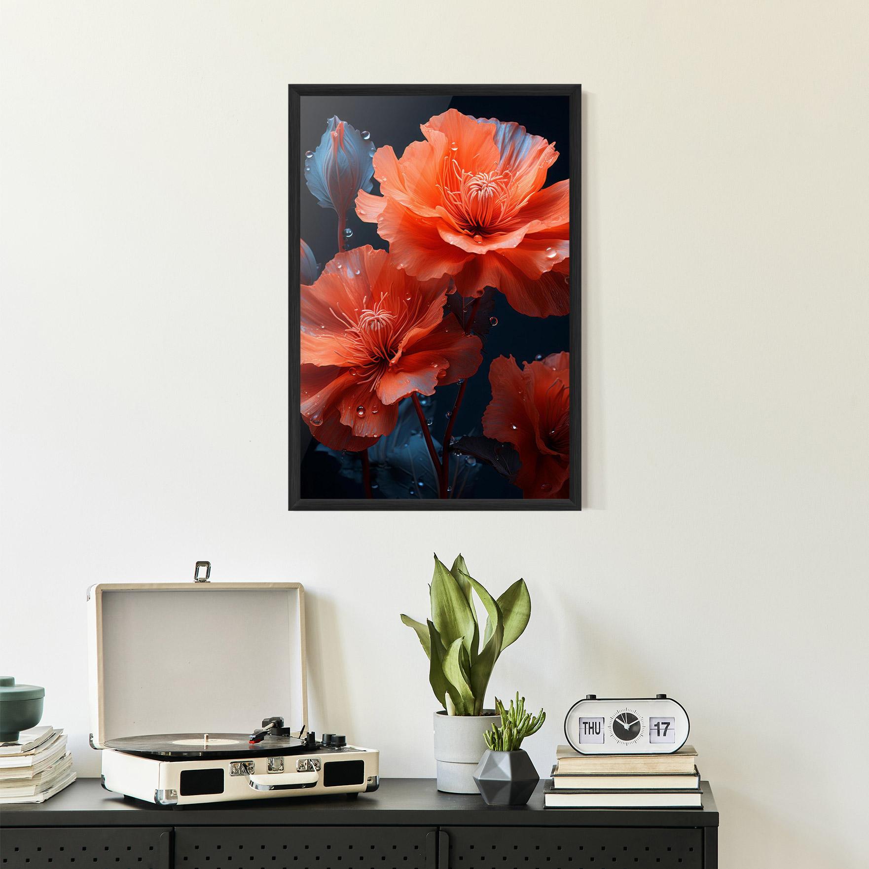 Gerahmte Poster Orange Poppy mockup 2