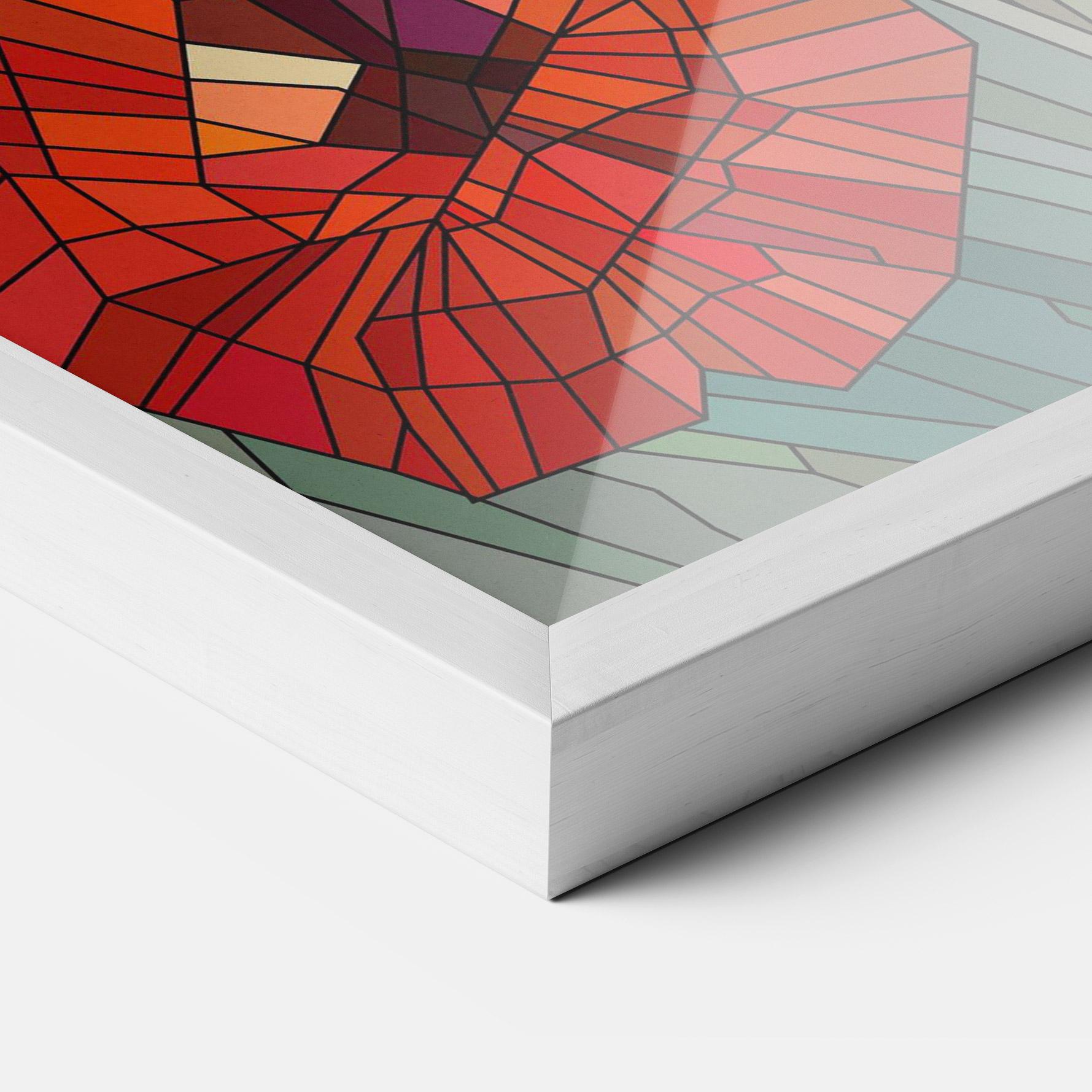 Gerahmte Poster Blue Glass Poppy mockup 3