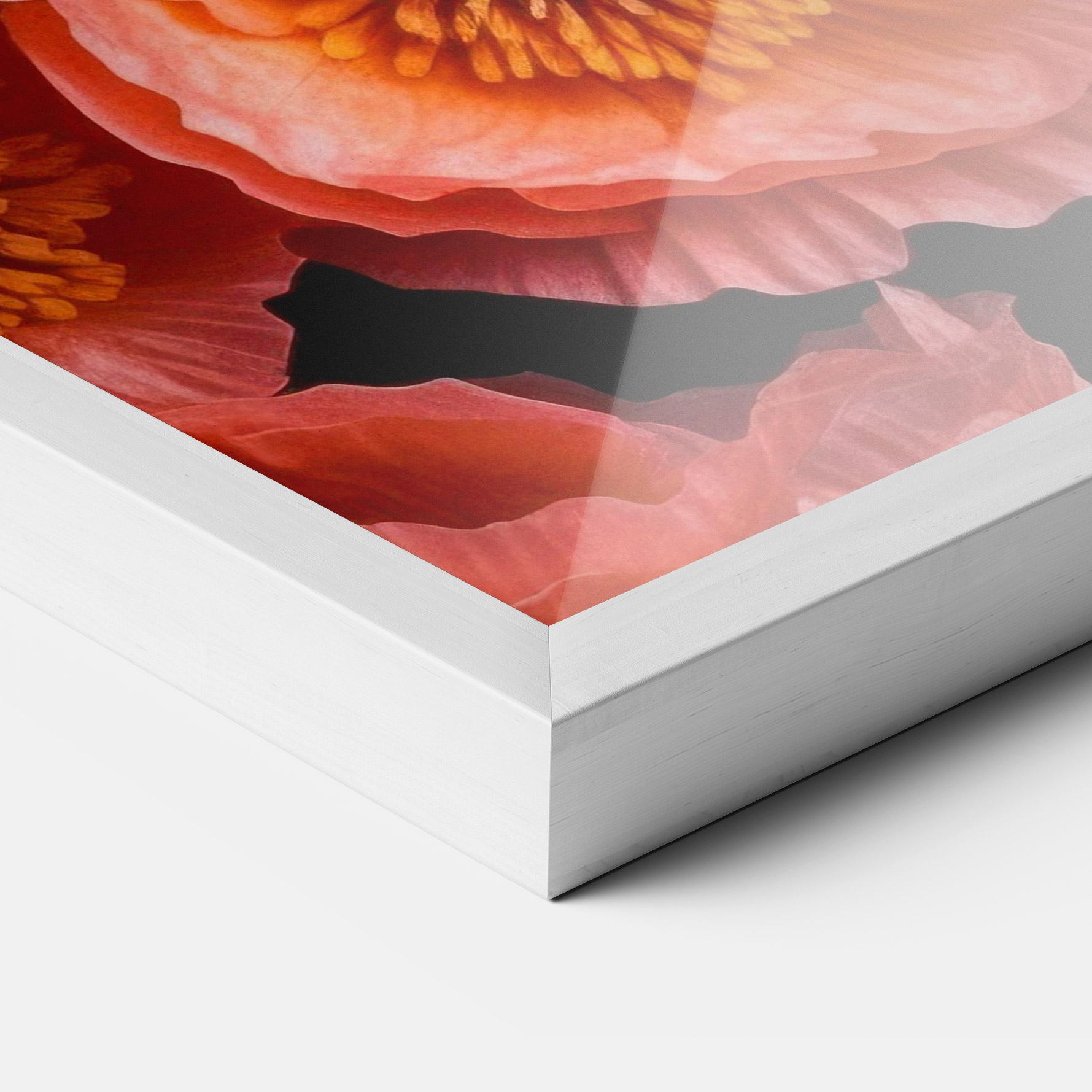 Gerahmte Poster Light Red Poppies mockup 3