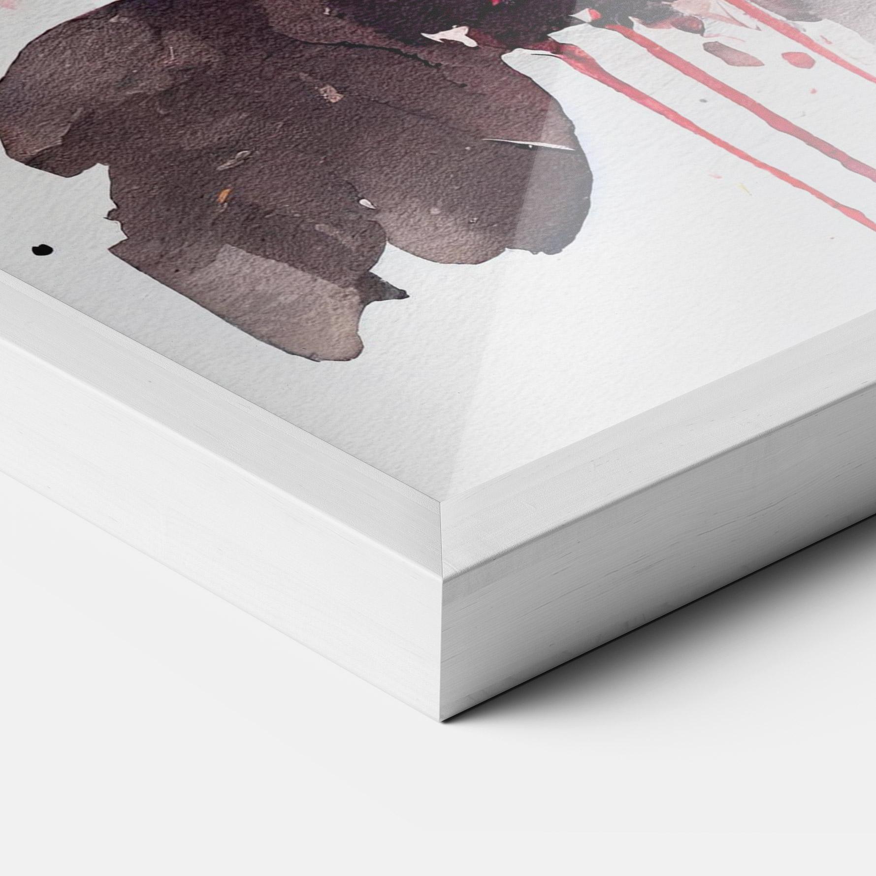 Gerahmte Poster Watercolor Poppy mockup 3