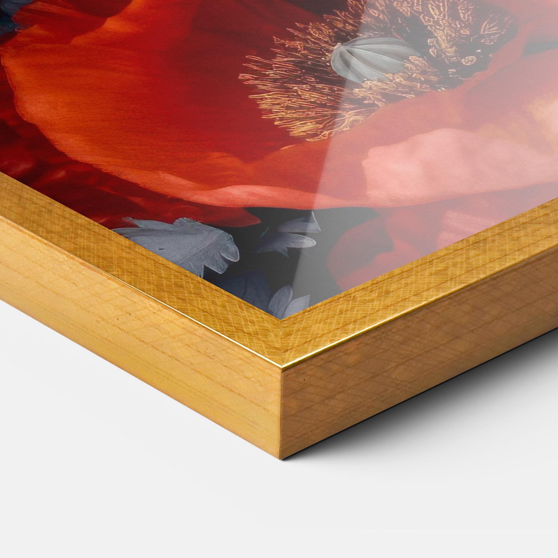 Gerahmte Poster Black Red Poppies mockup 3