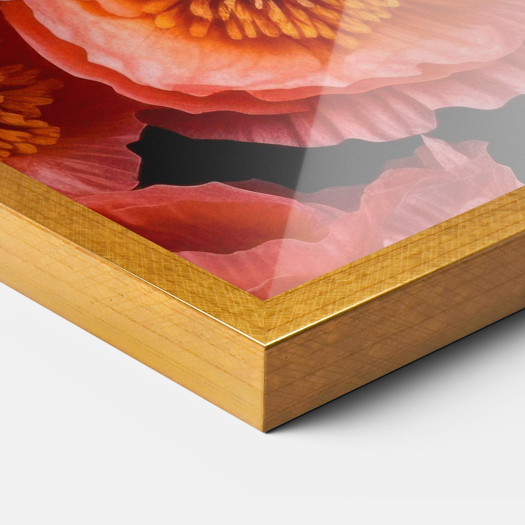 Gerahmte Poster Light Red Poppies mockup 3