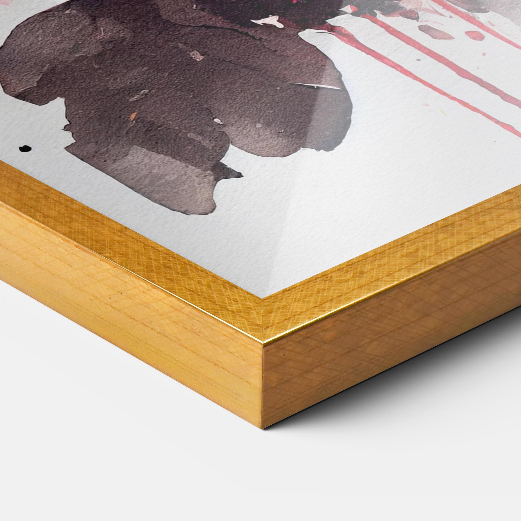 Gerahmte Poster Watercolor Poppy mockup 3