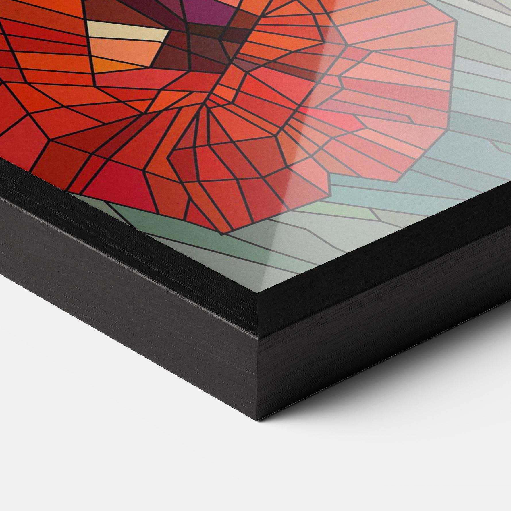 Gerahmte Poster Blue Glass Poppy mockup 3