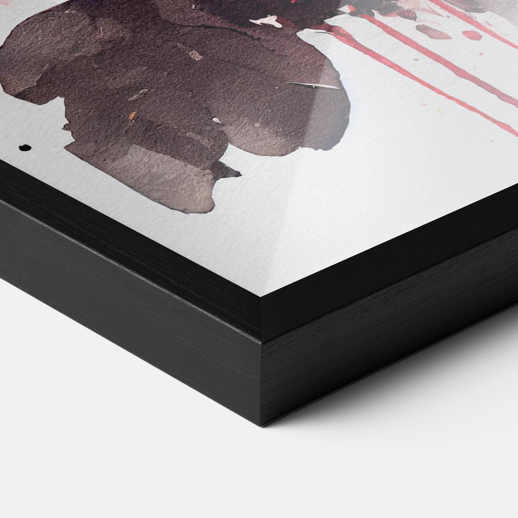 Gerahmte Poster Watercolor Poppy mockup 3