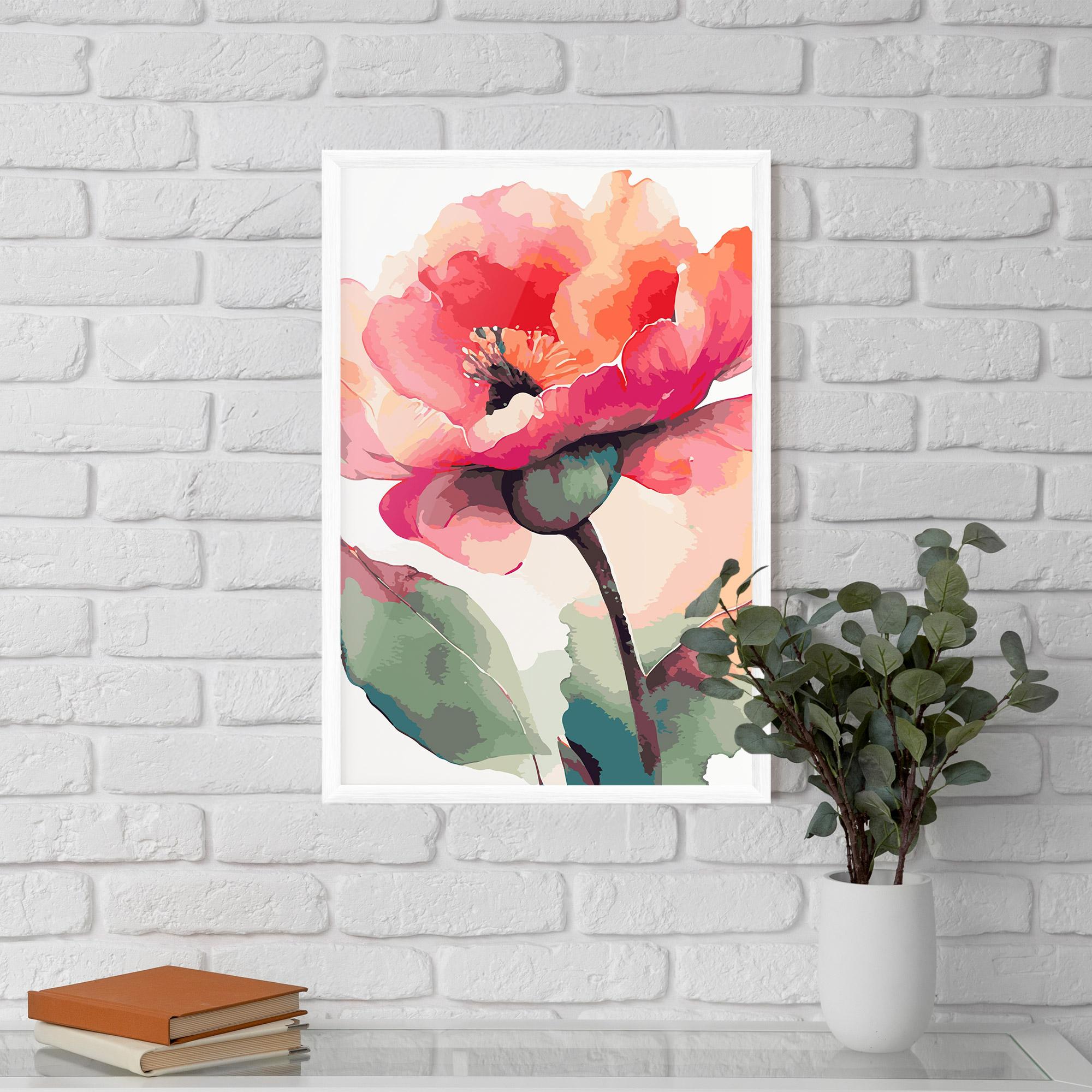 Gerahmte Poster Pastel Poppy mockup 5
