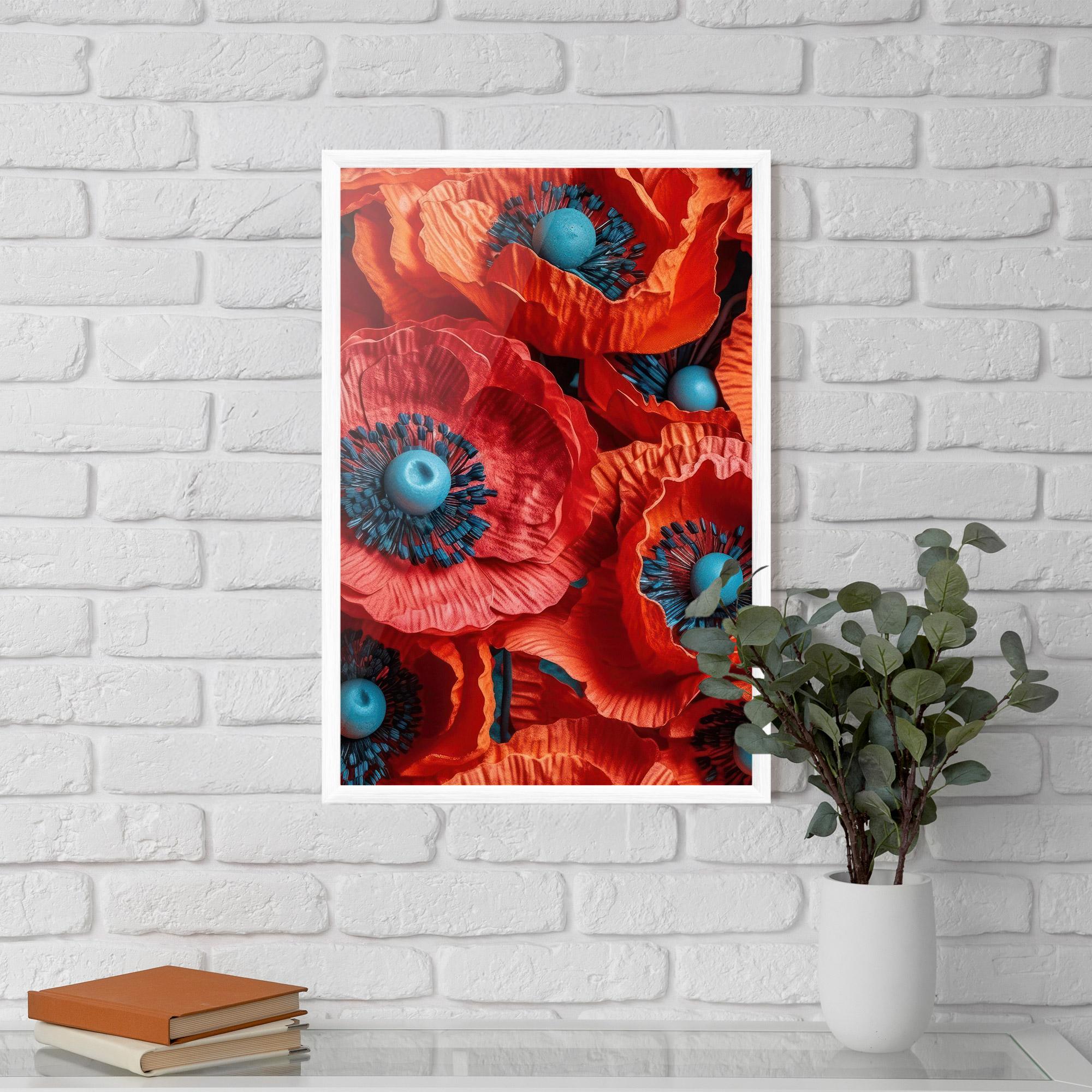 Gerahmte Poster Poppy Close Up mockup 5