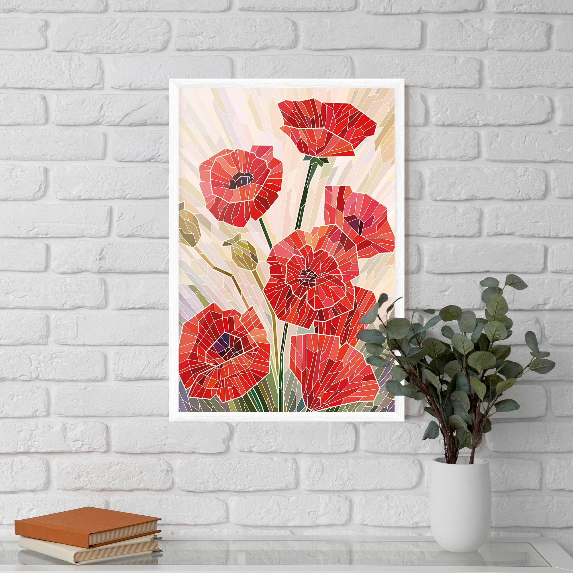 Gerahmte Poster Poppy Glass mockup 5