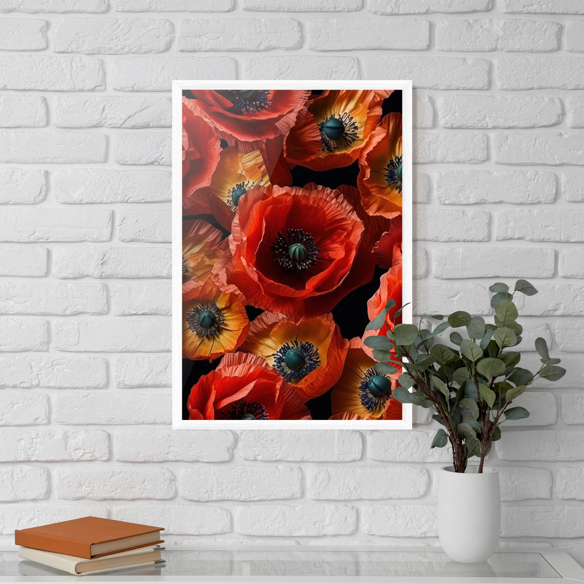 Gerahmte Poster Red Orange Poppy mockup 5