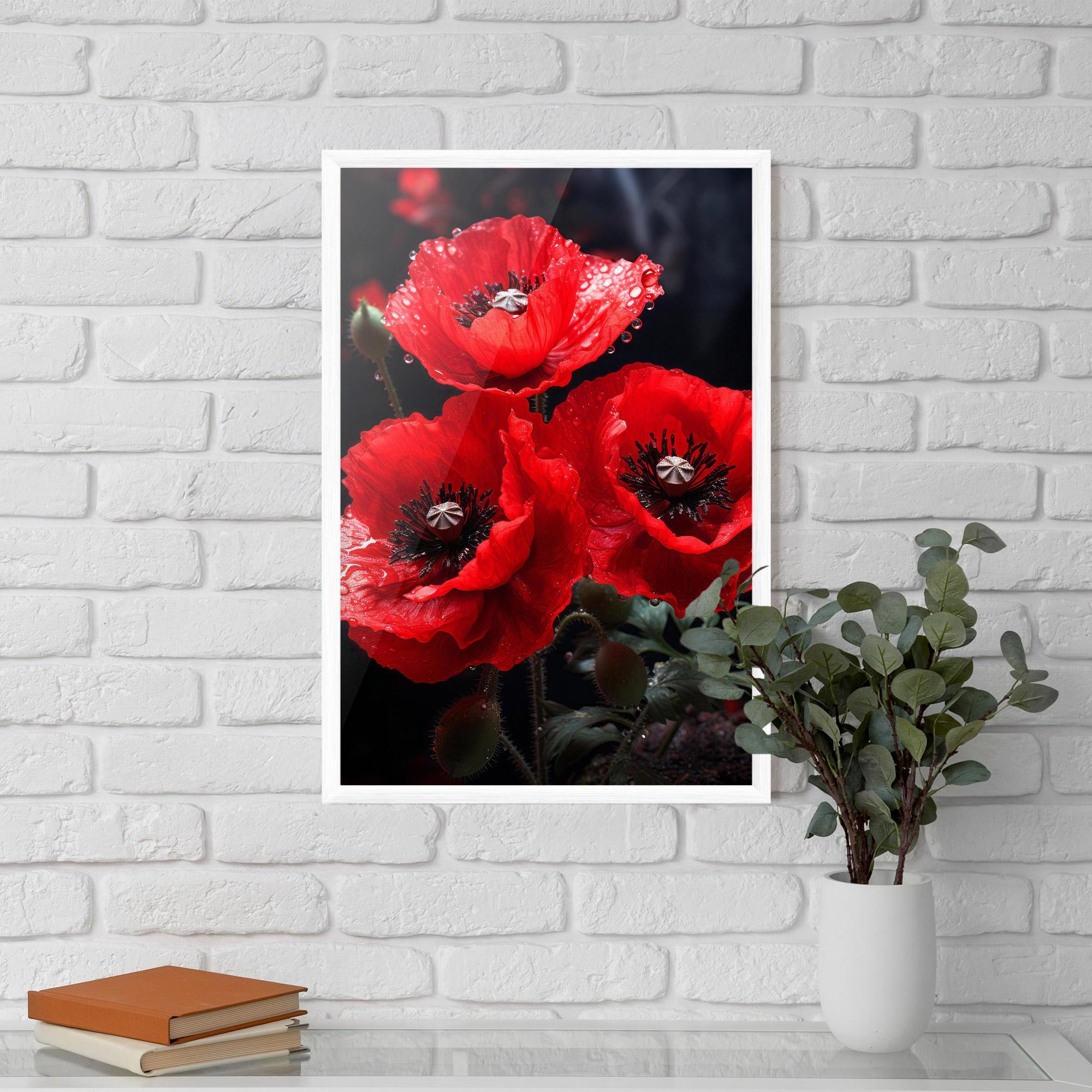 Gerahmte Poster Red Poppy mockup 5