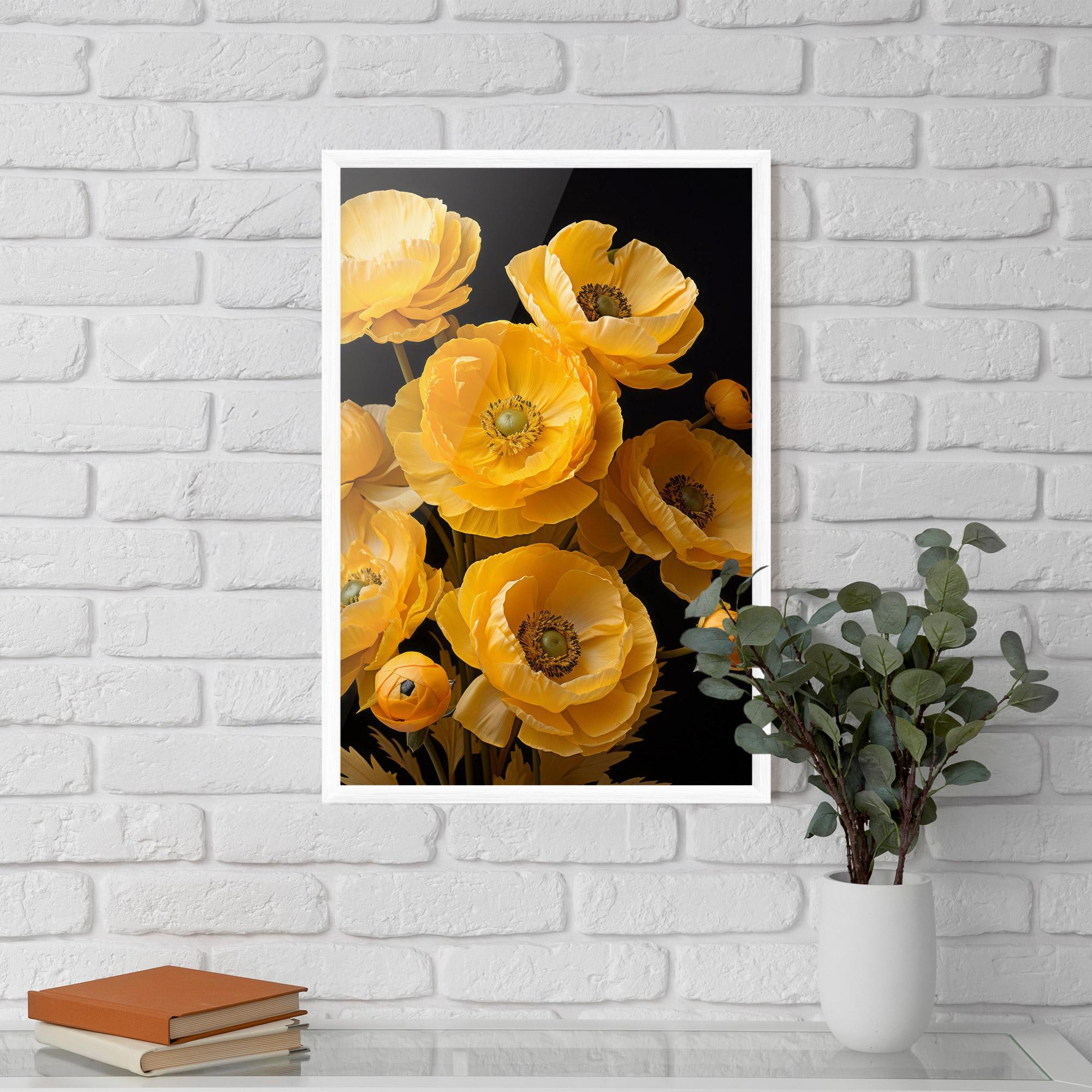 Gerahmte Poster Yellow Poppy mockup 5