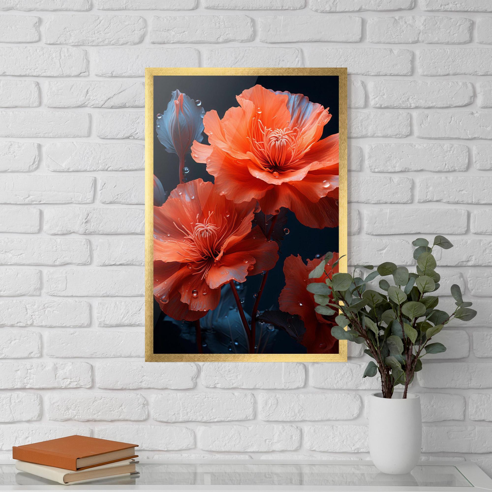 Gerahmte Poster Orange Poppy mockup 5