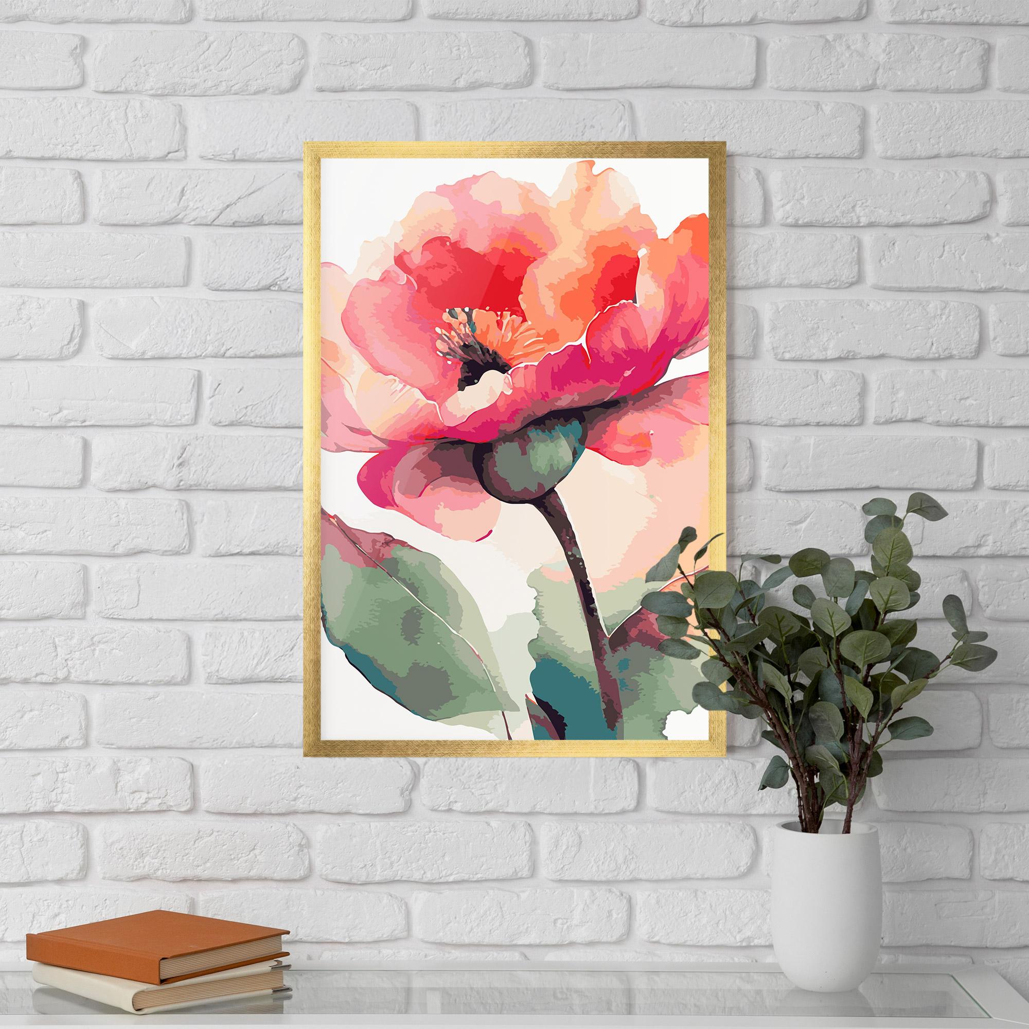 Gerahmte Poster Pastel Poppy mockup 5