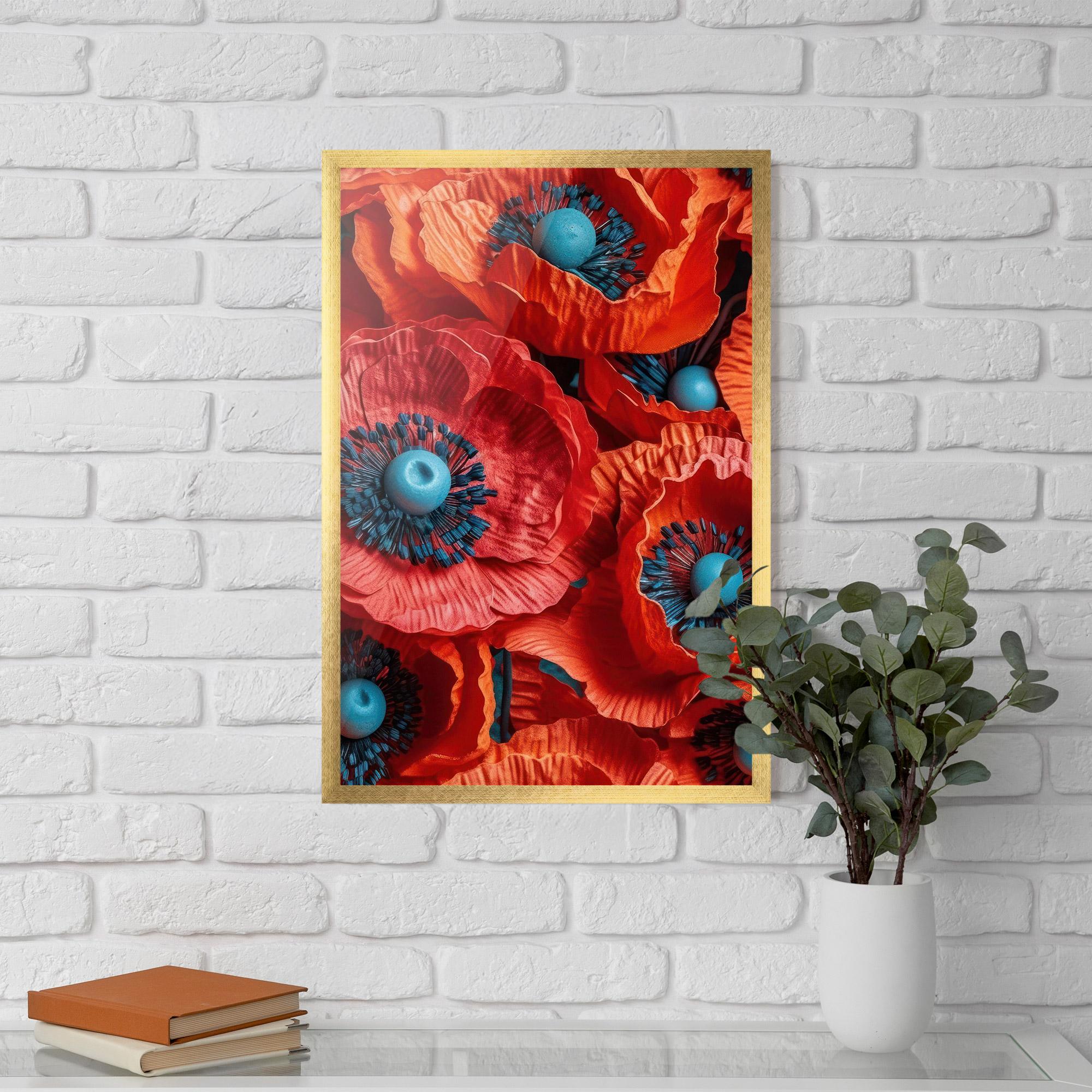 Gerahmte Poster Poppy Close Up mockup 5