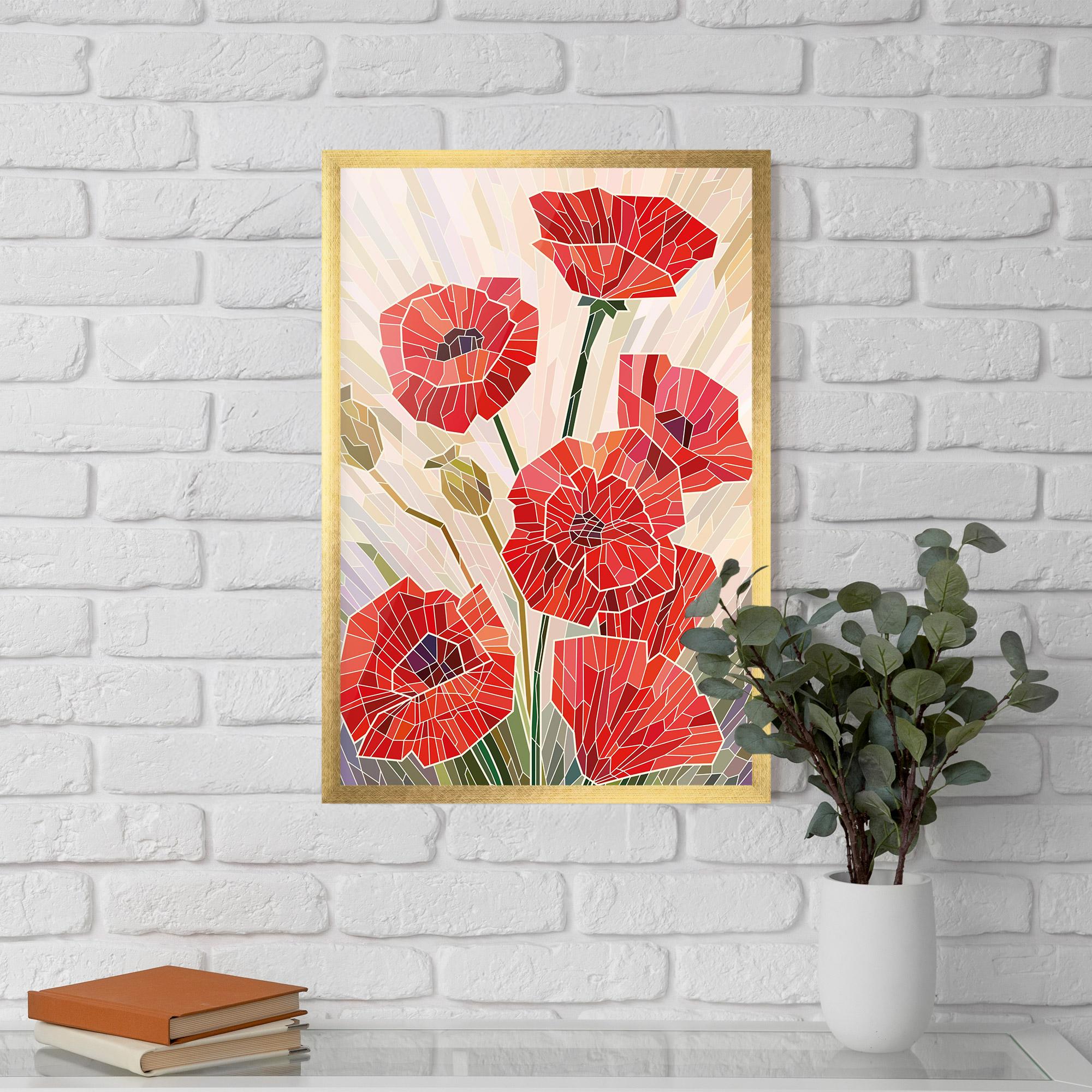 Gerahmte Poster Poppy Glass mockup 5
