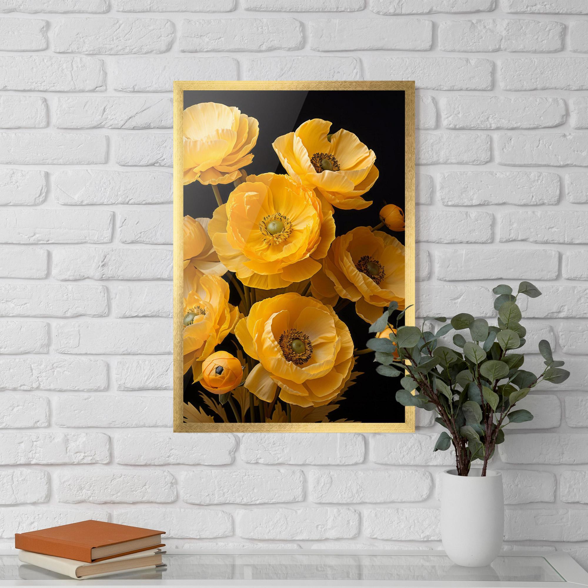 Gerahmte Poster Yellow Poppy mockup 5