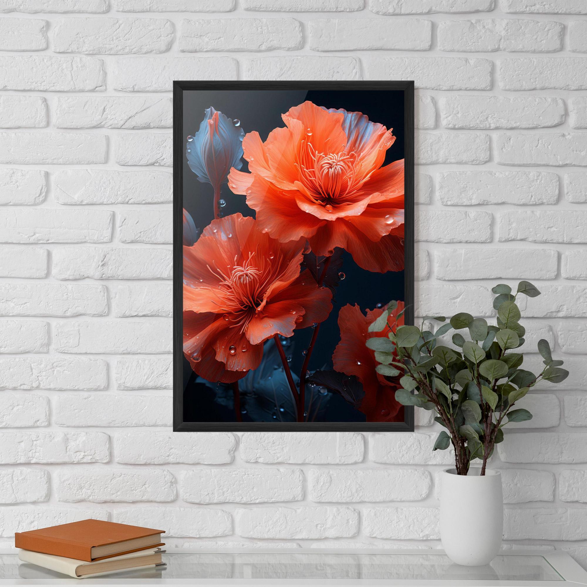 Gerahmte Poster Orange Poppy mockup 5