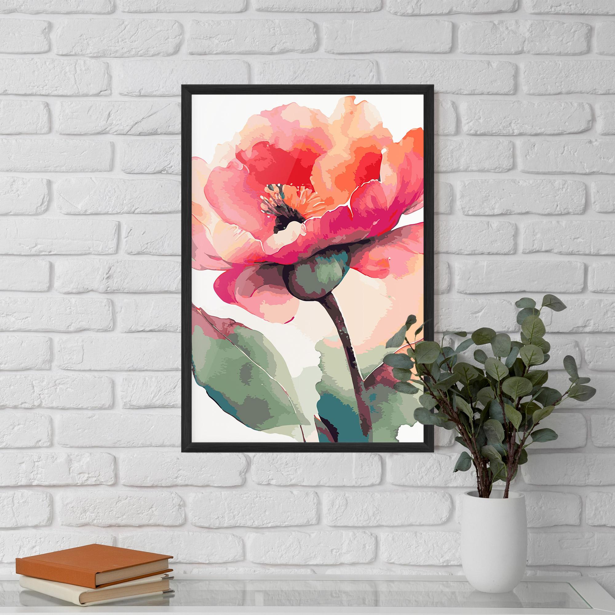 Gerahmte Poster Pastel Poppy mockup 5