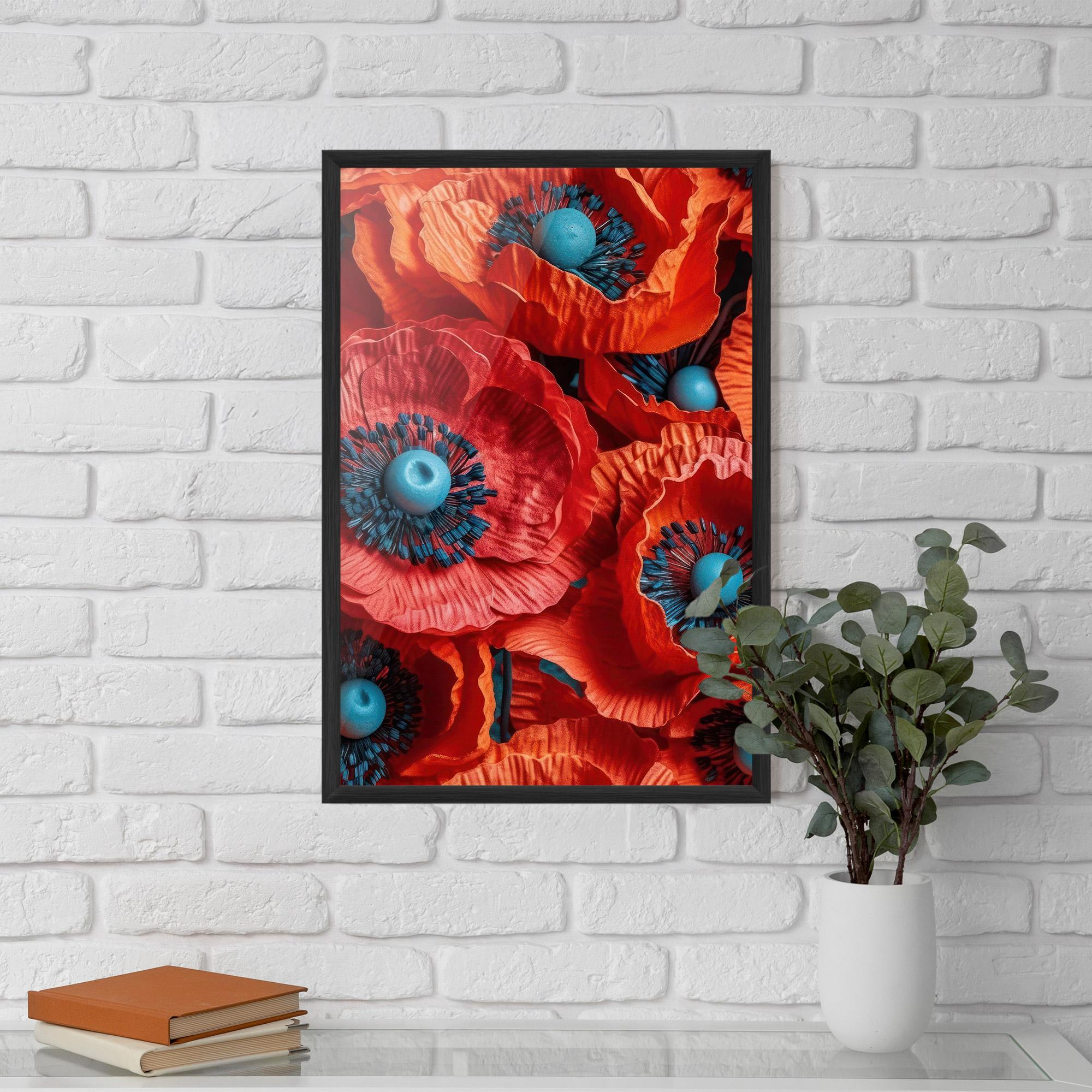 Gerahmte Poster Poppy Close Up mockup 5