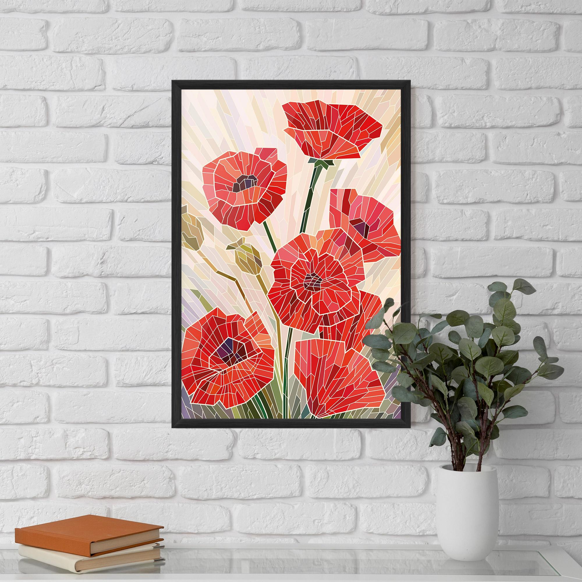 Gerahmte Poster Poppy Glass mockup 5