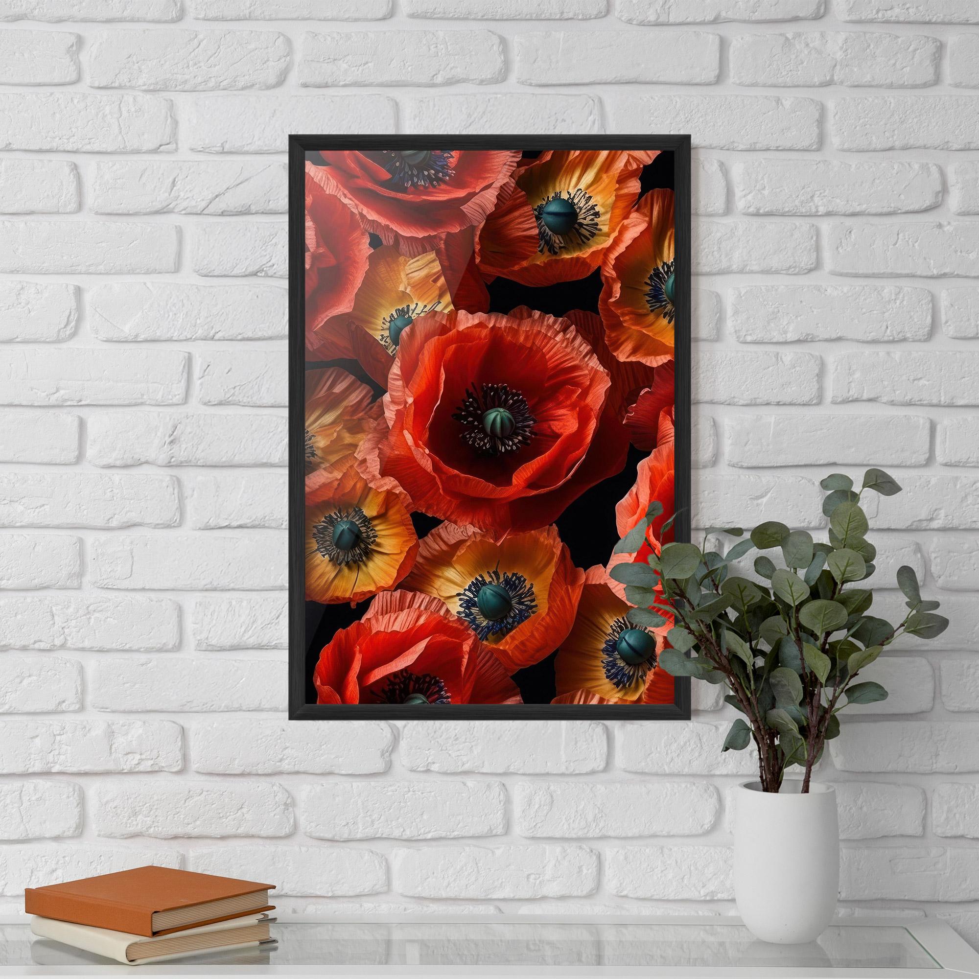 Gerahmte Poster Red Orange Poppy mockup 5