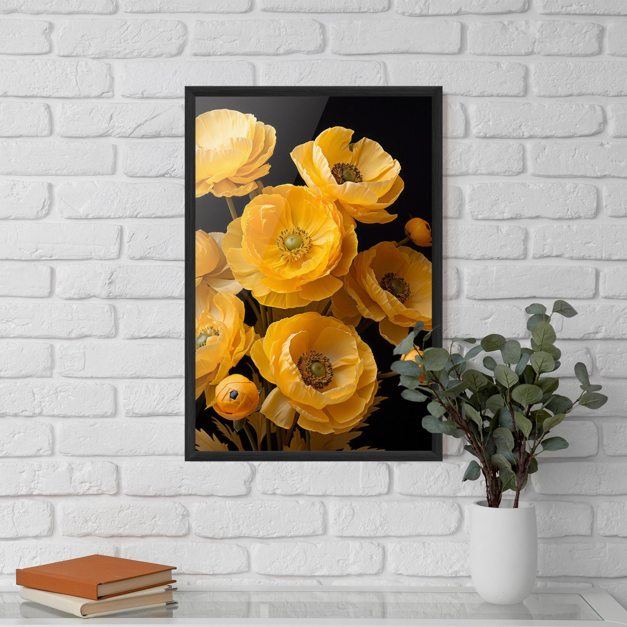 Gerahmte Poster Yellow Poppy mockup 5