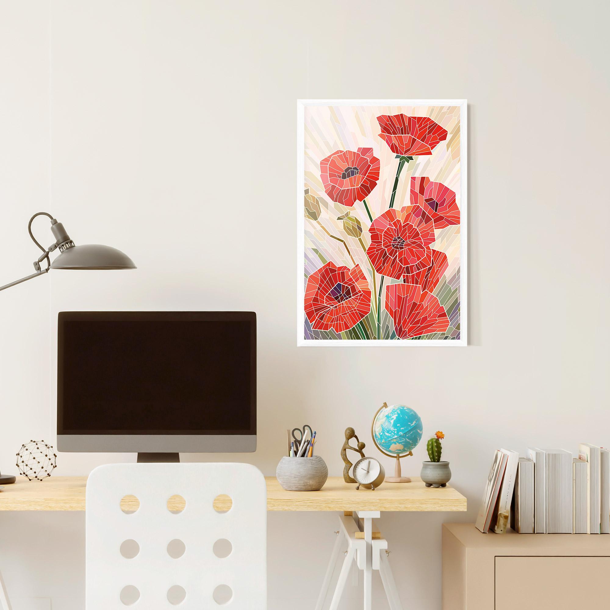 Gerahmte Poster Poppy Glass mockup 6