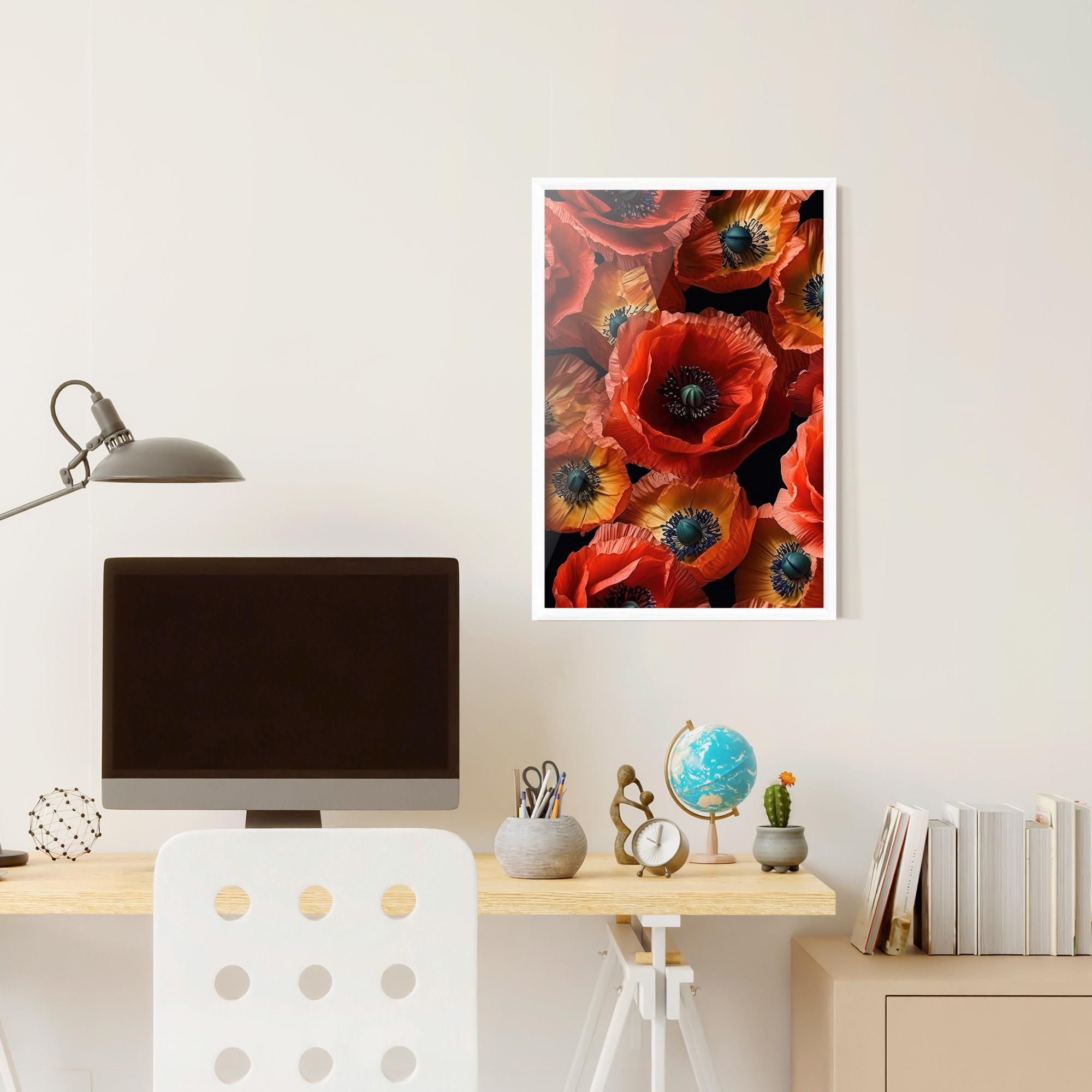 Gerahmte Poster Red Orange Poppy mockup 6