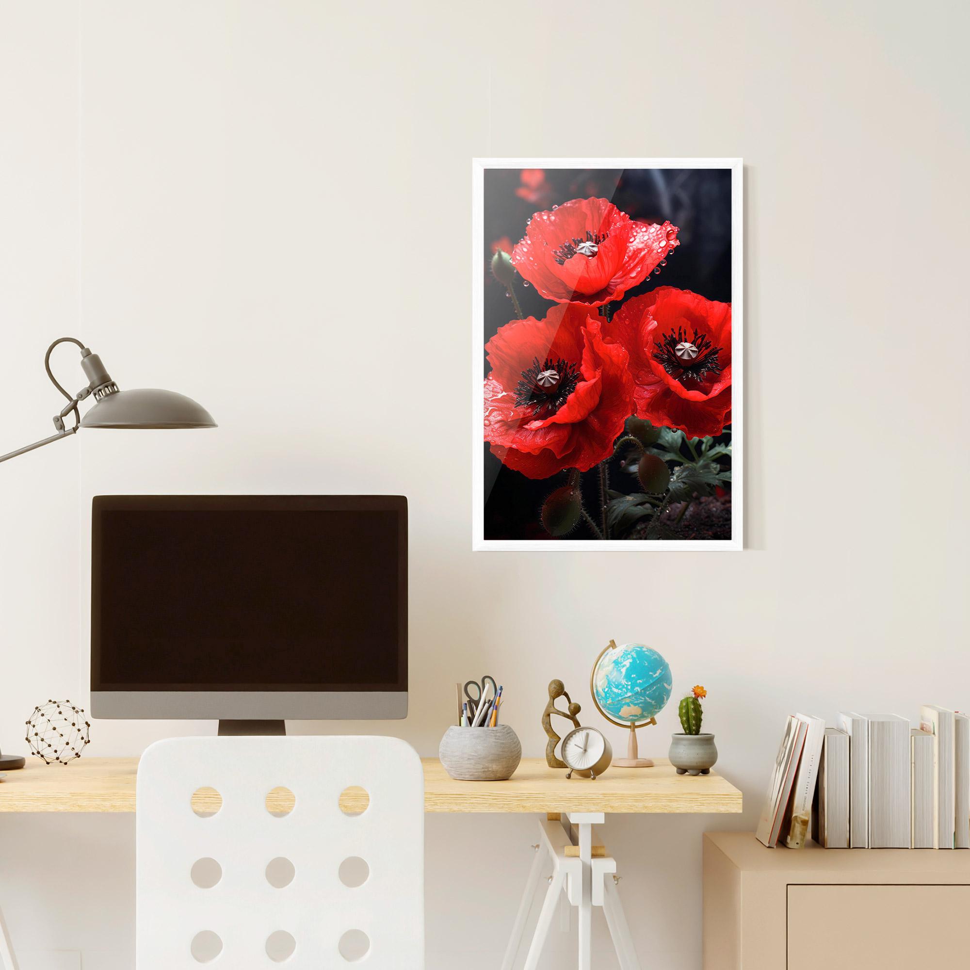 Gerahmte Poster Red Poppy mockup 6
