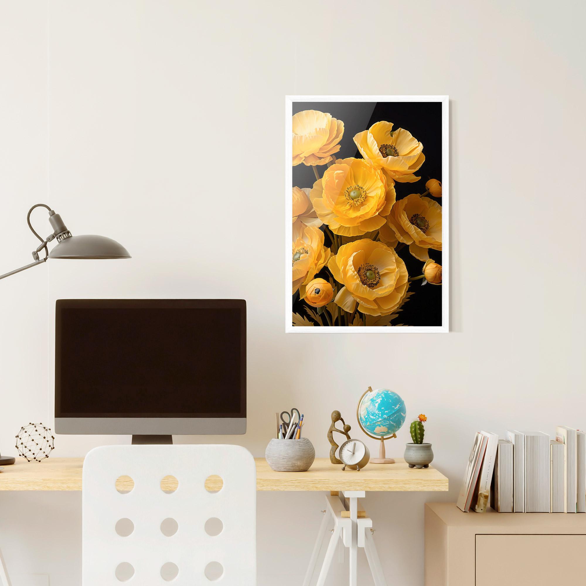 Gerahmte Poster Yellow Poppy mockup 6