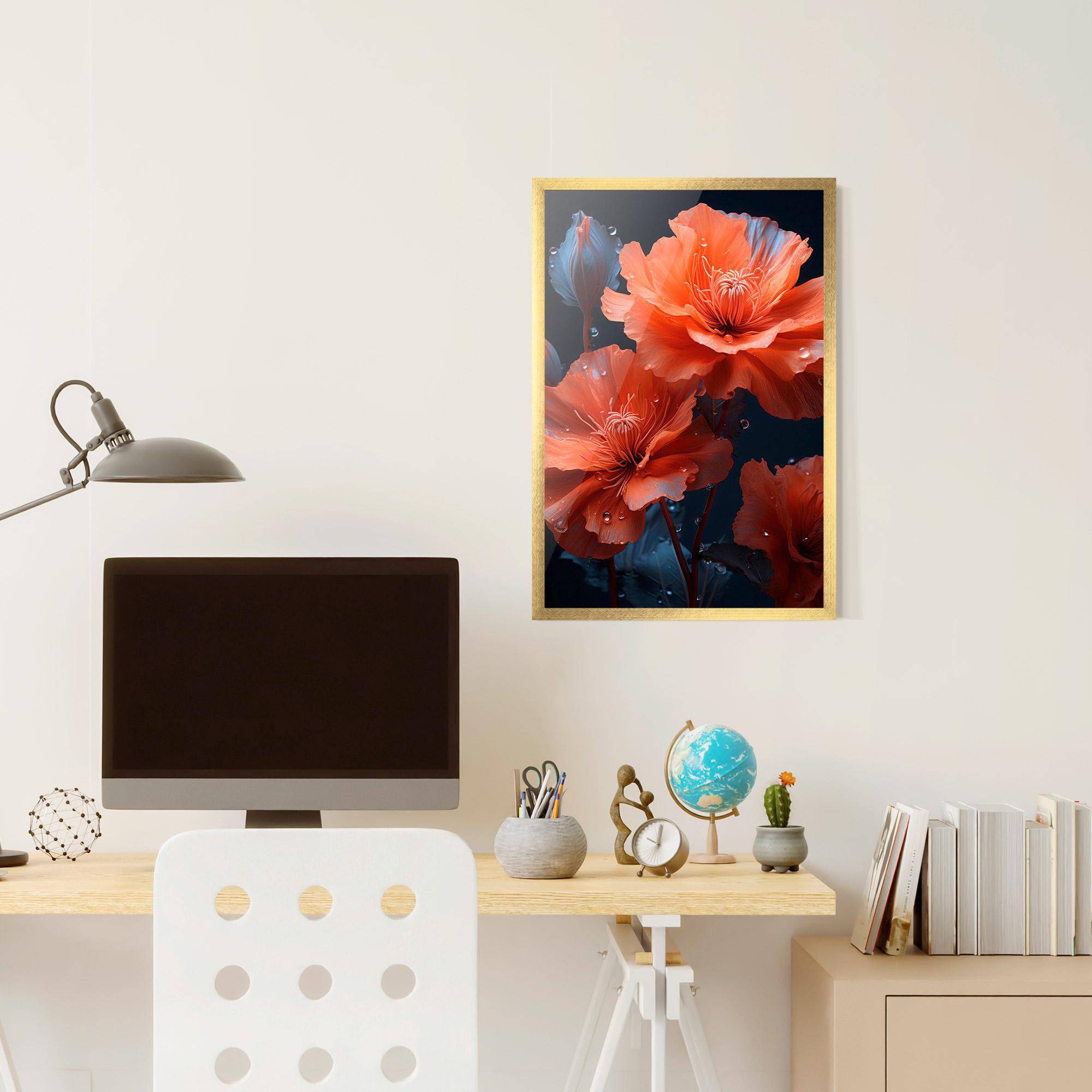 Gerahmte Poster Orange Poppy mockup 6