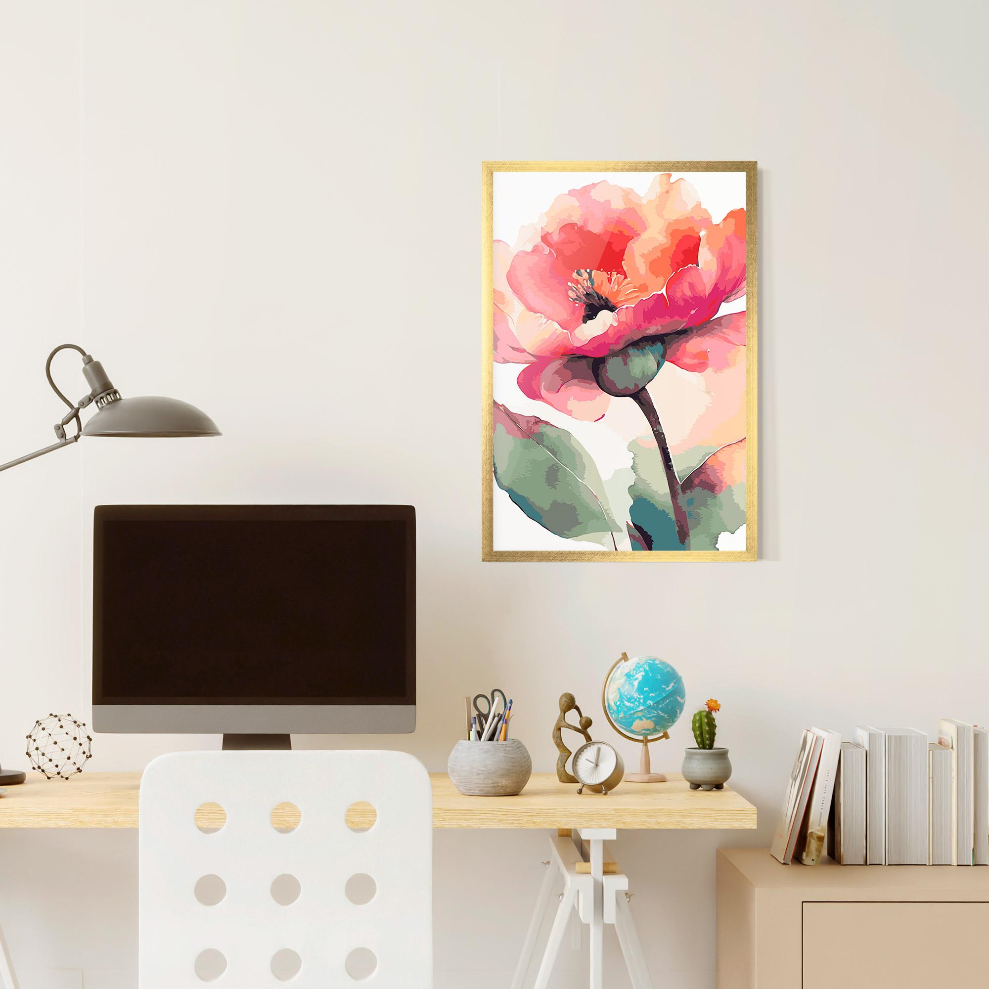 Gerahmte Poster Pastel Poppy mockup 6