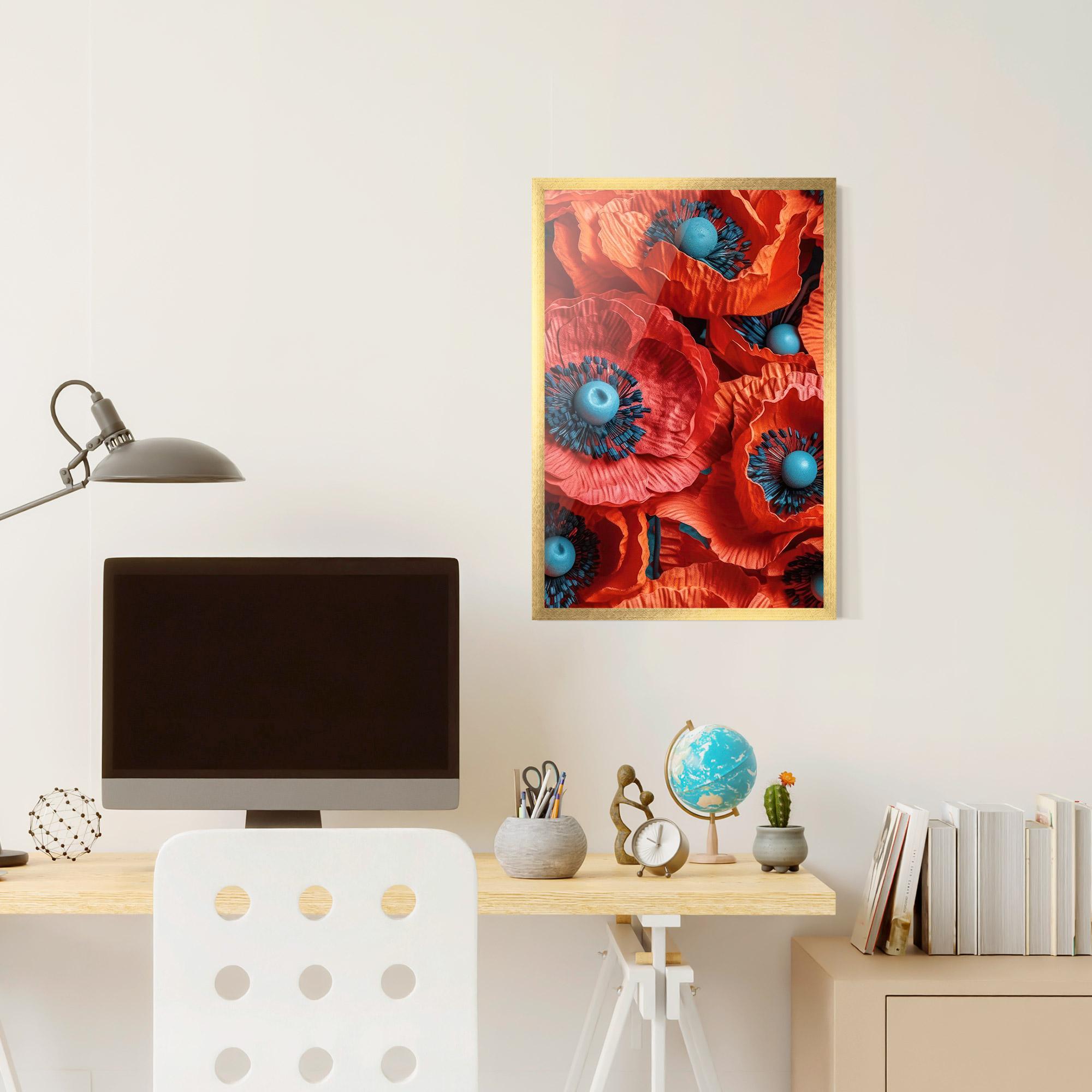 Gerahmte Poster Poppy Close Up mockup 6