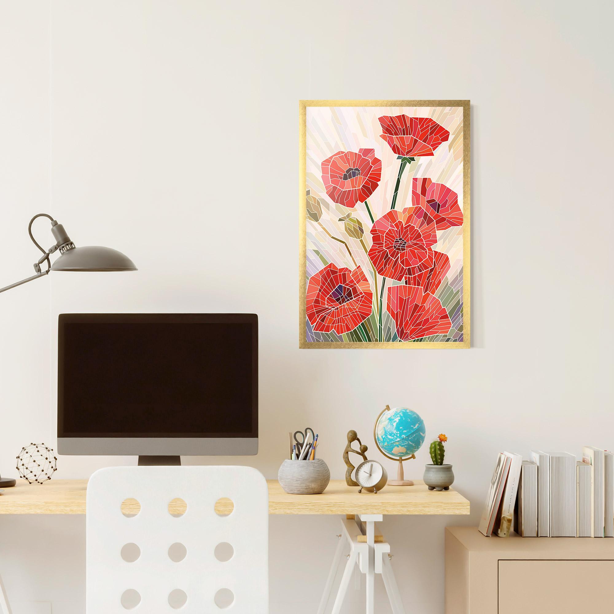 Gerahmte Poster Poppy Glass mockup 6