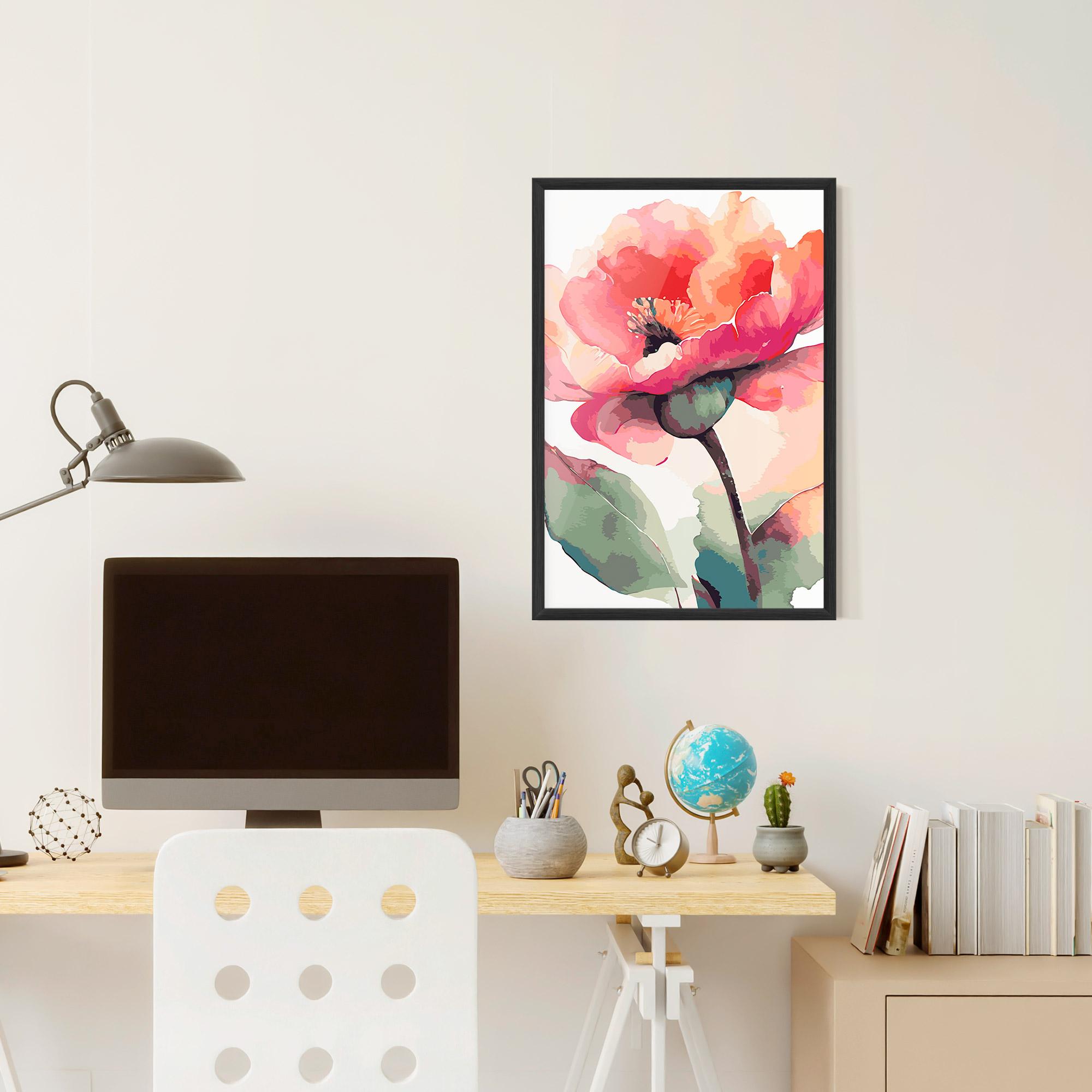 Gerahmte Poster Pastel Poppy mockup 6