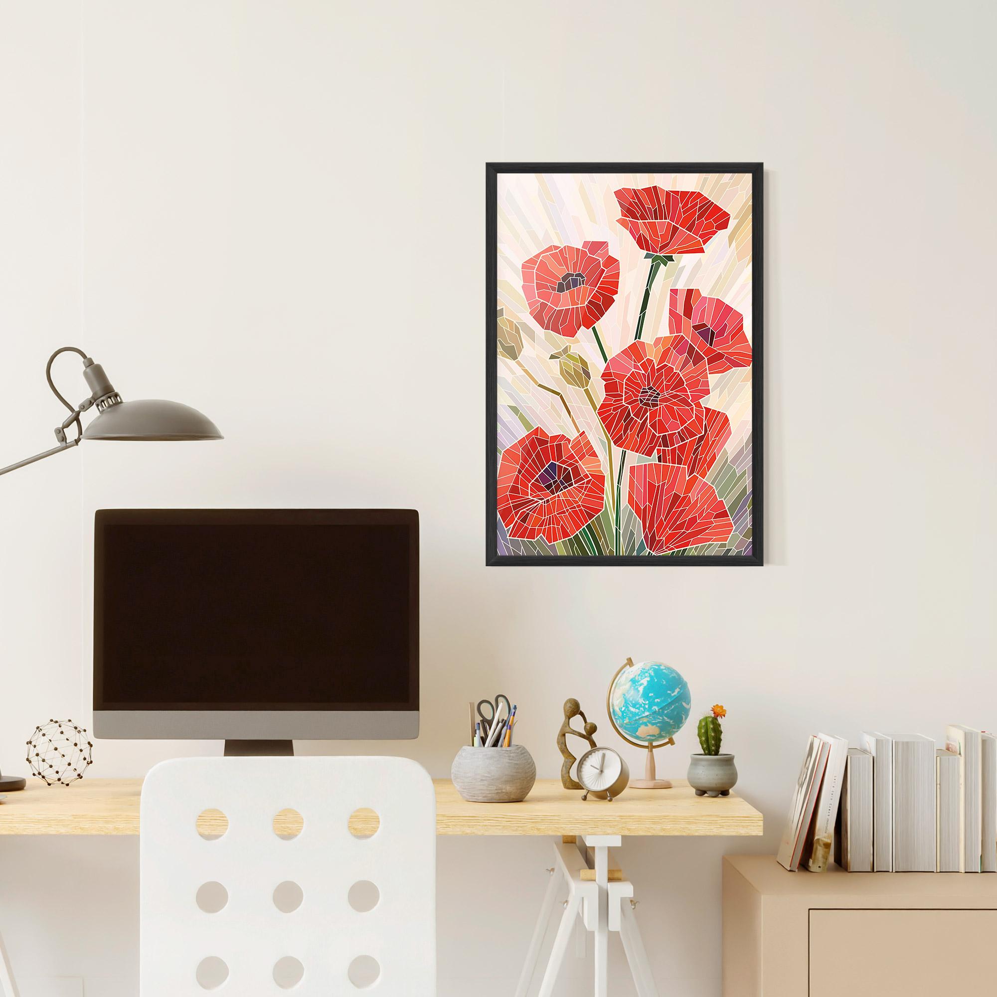 Gerahmte Poster Poppy Glass mockup 6