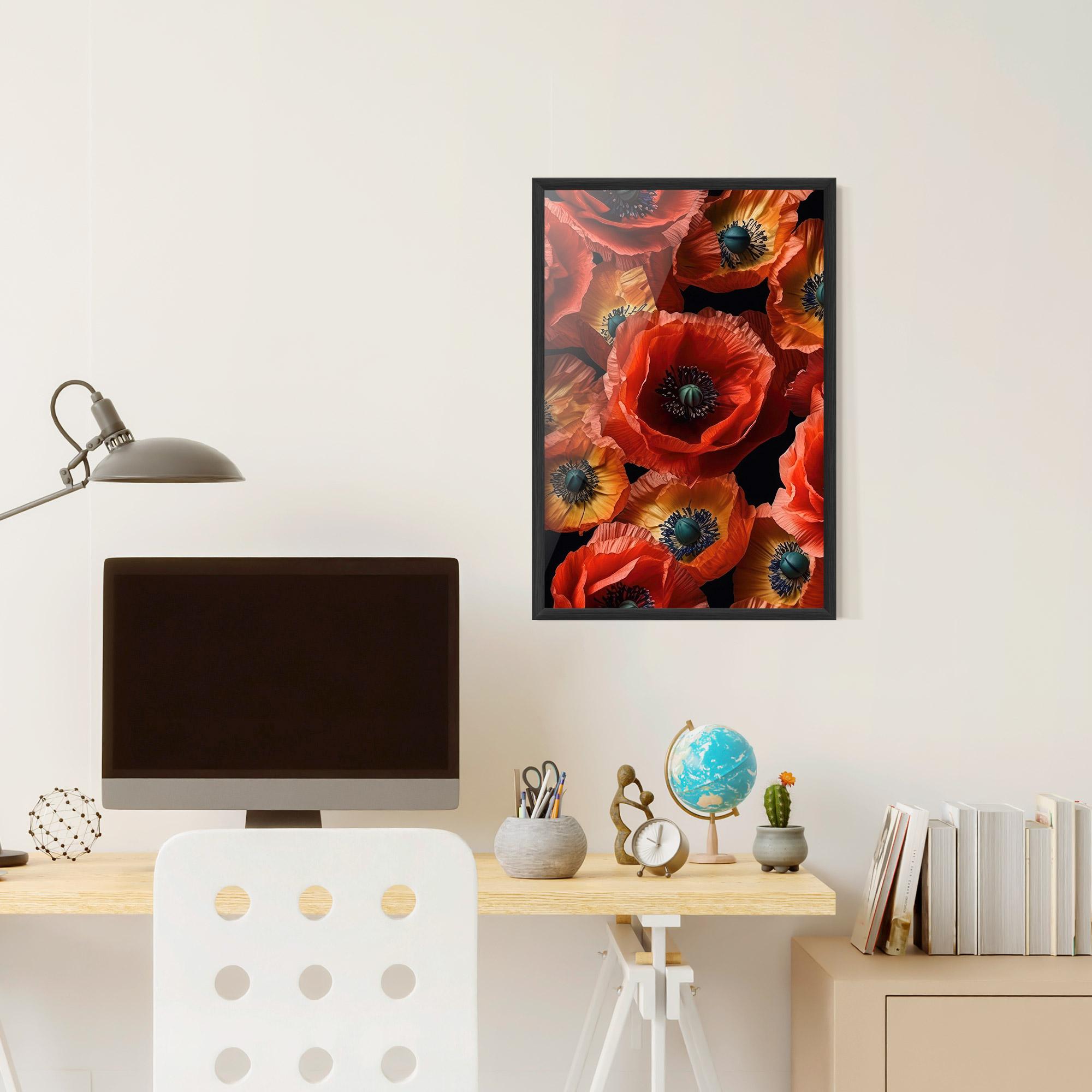 Gerahmte Poster Red Orange Poppy mockup 6