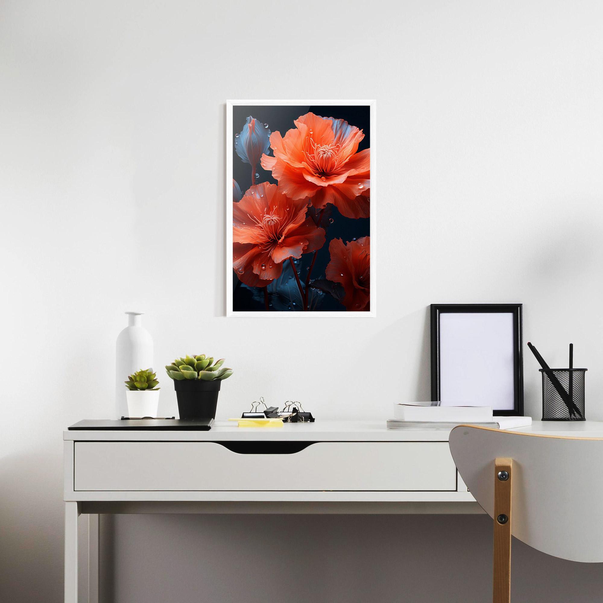 Gerahmte Poster Orange Poppy mockup 7