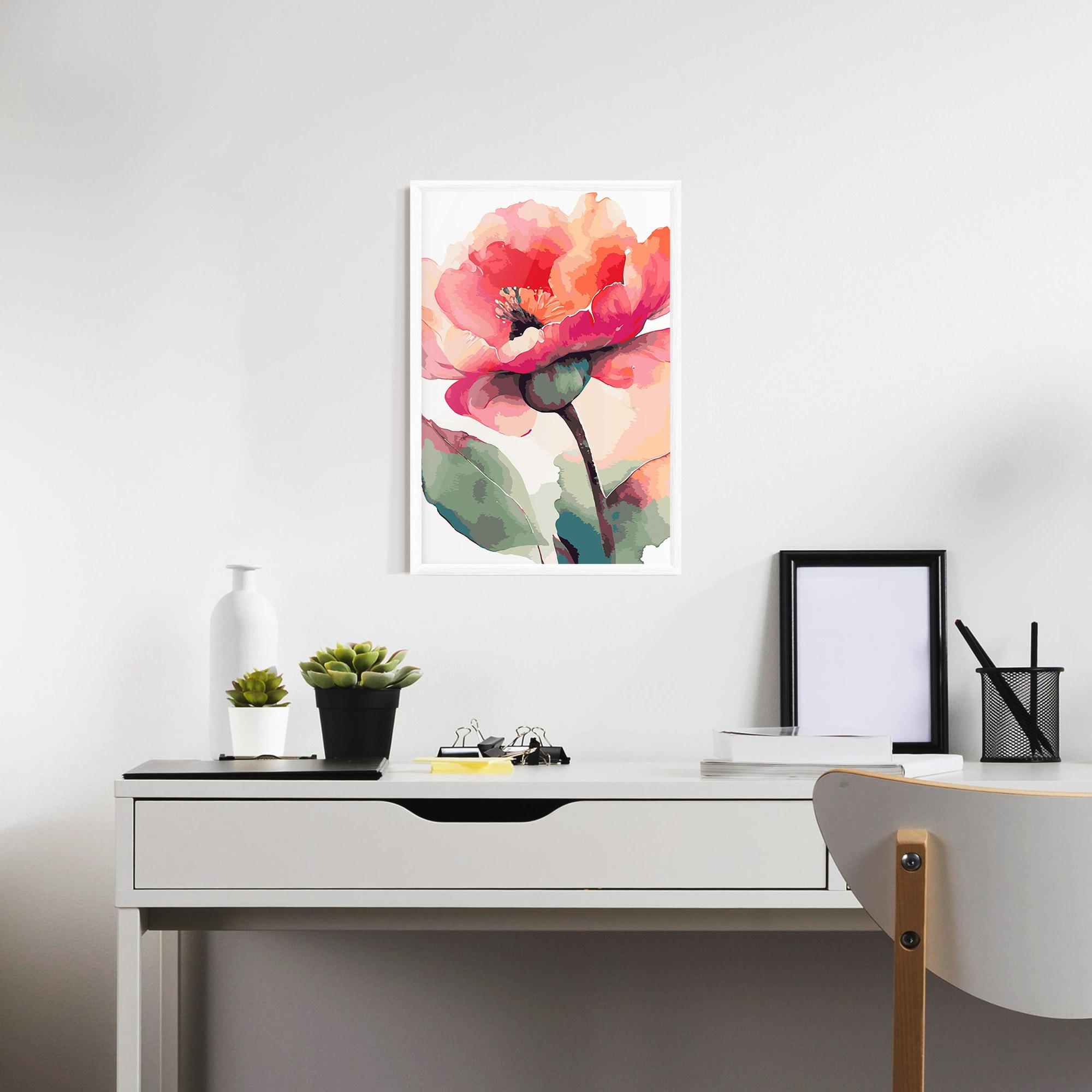 Gerahmte Poster Pastel Poppy mockup 7