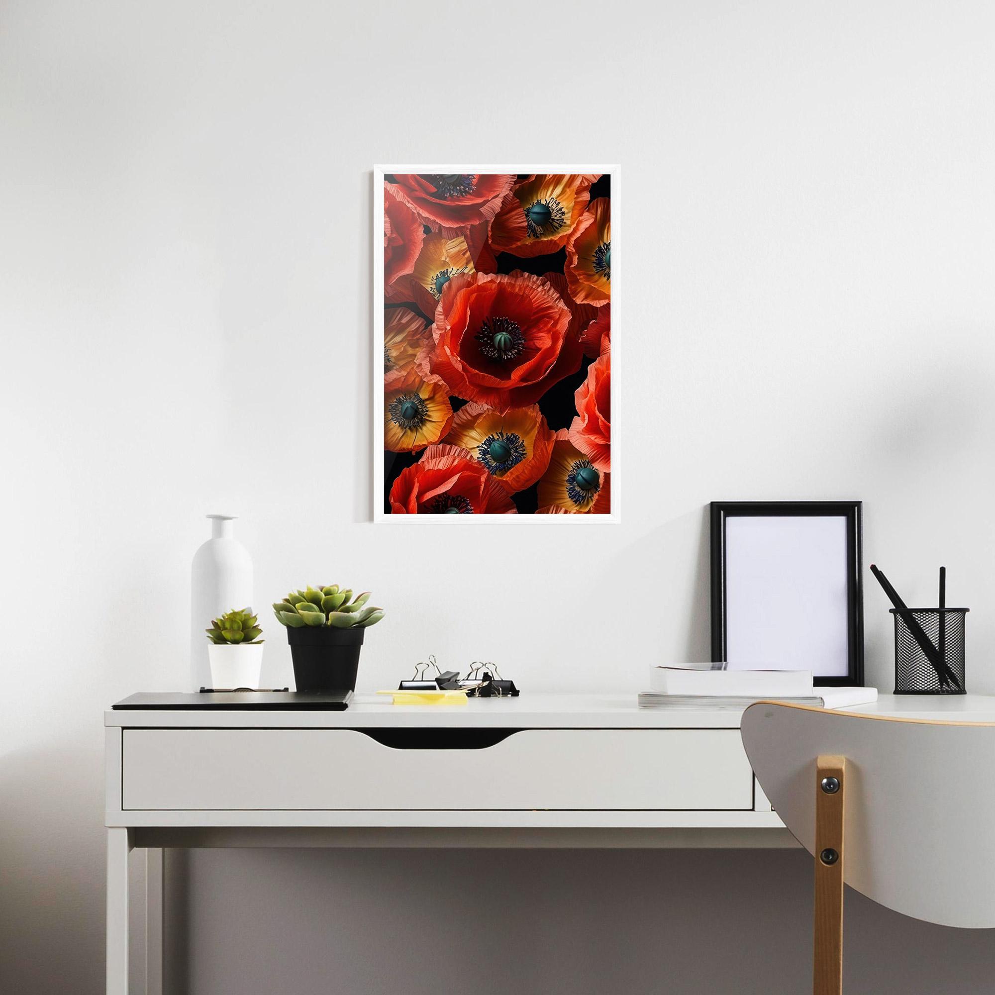 Gerahmte Poster Red Orange Poppy mockup 7