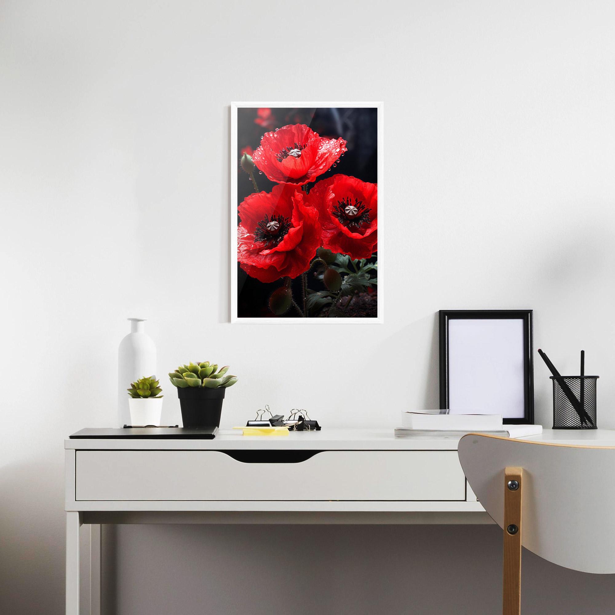 Gerahmte Poster Red Poppy mockup 7